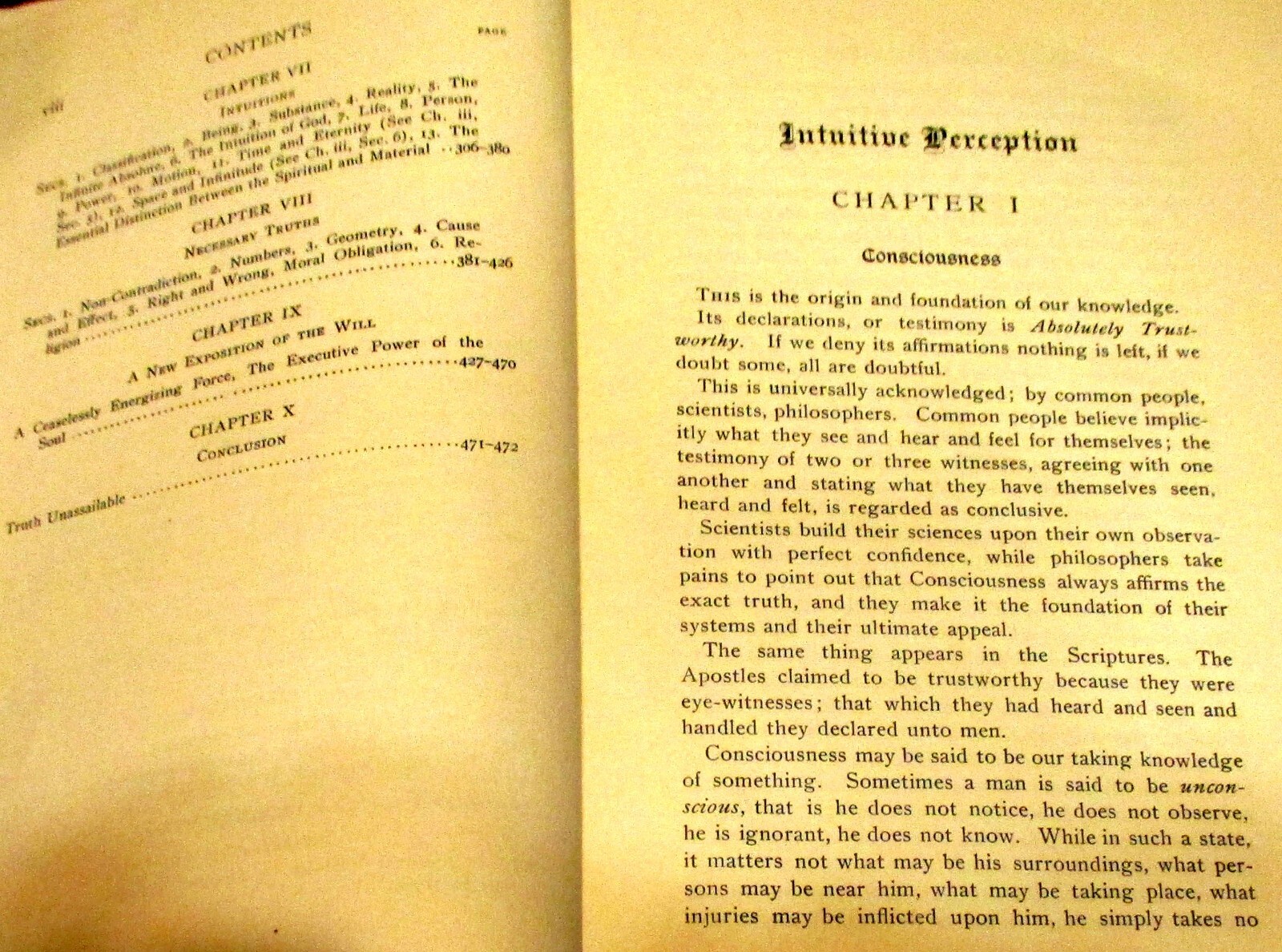 1903 Intuitive Perception “A New Philosophy of Natural Realism” H/C 475 Pages