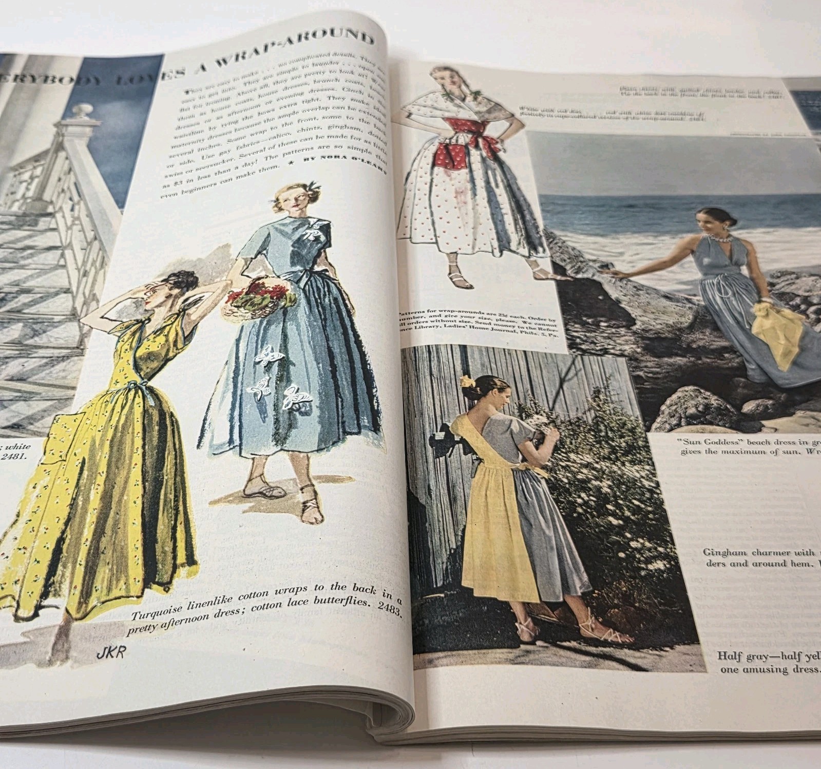 Vtg LADIES HOME JOURNAL MAG Aug. 1948 40s Fashion Full Color Ads Beauty READ