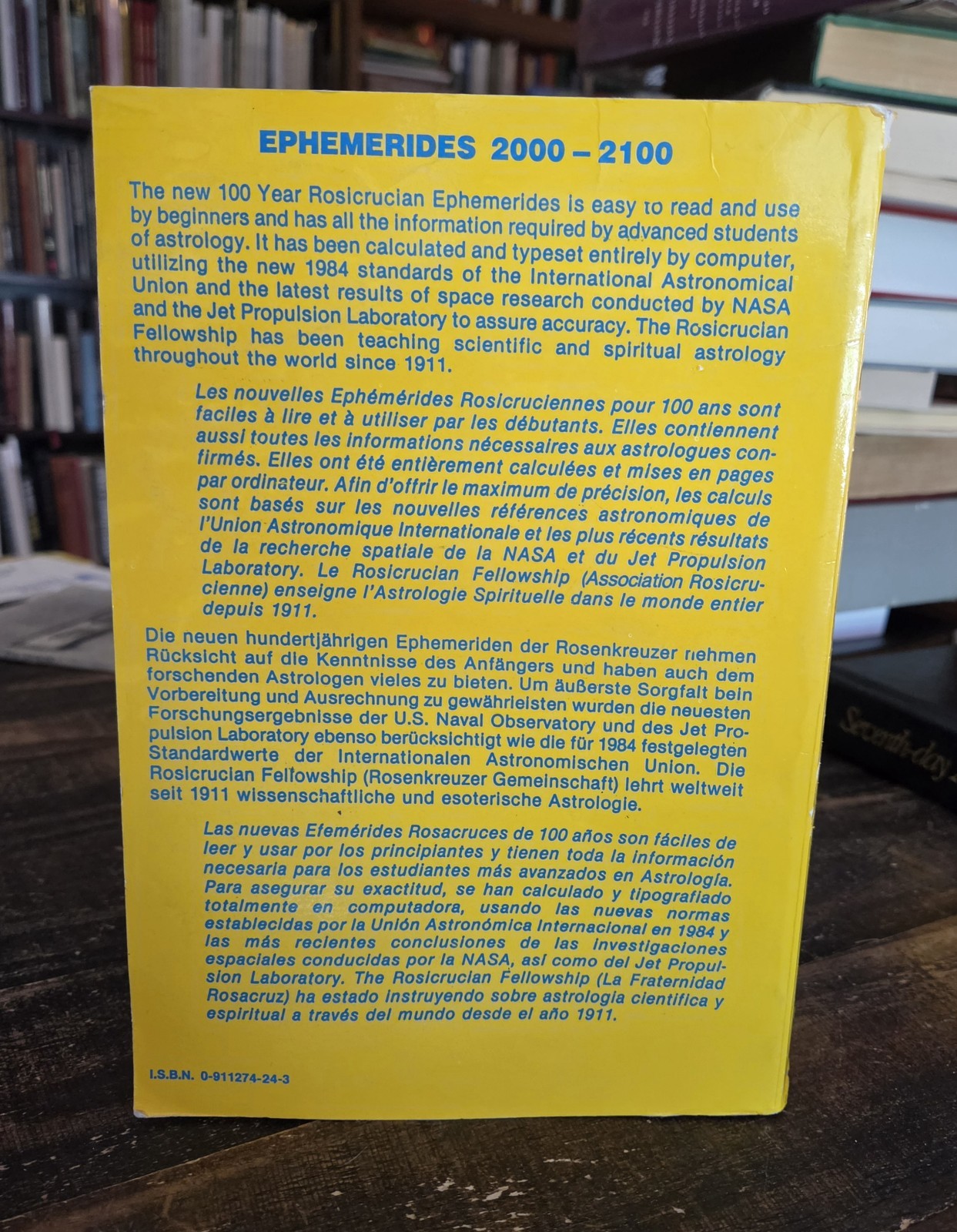 The Rosicrucian Ephemerides, 2000-2100 12h TDT (Noon) Esoteric Astrology Book