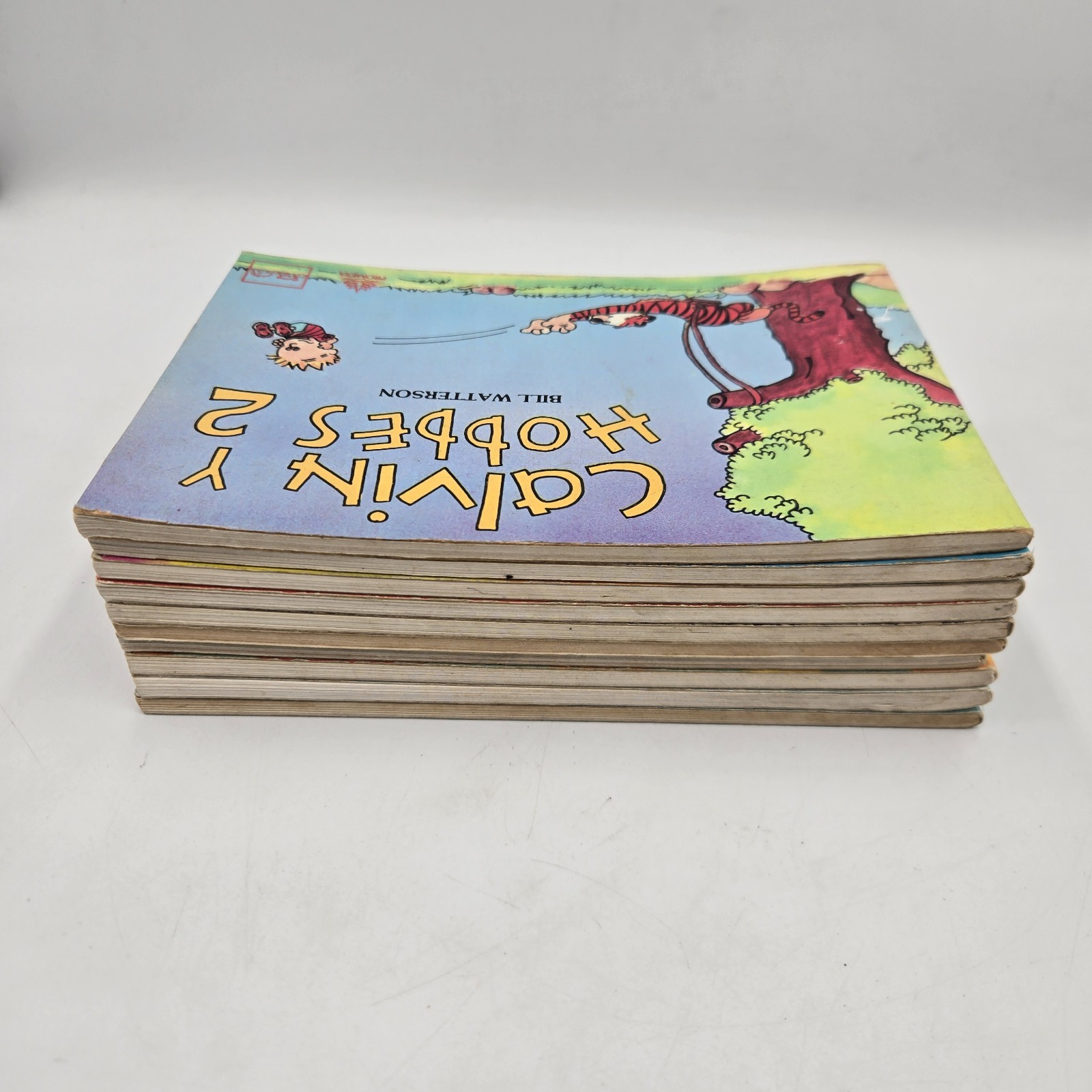 Lot of 10 Vintage Calvin & Hobbes Cartoon Collections Bill Watterson PB SPANISH