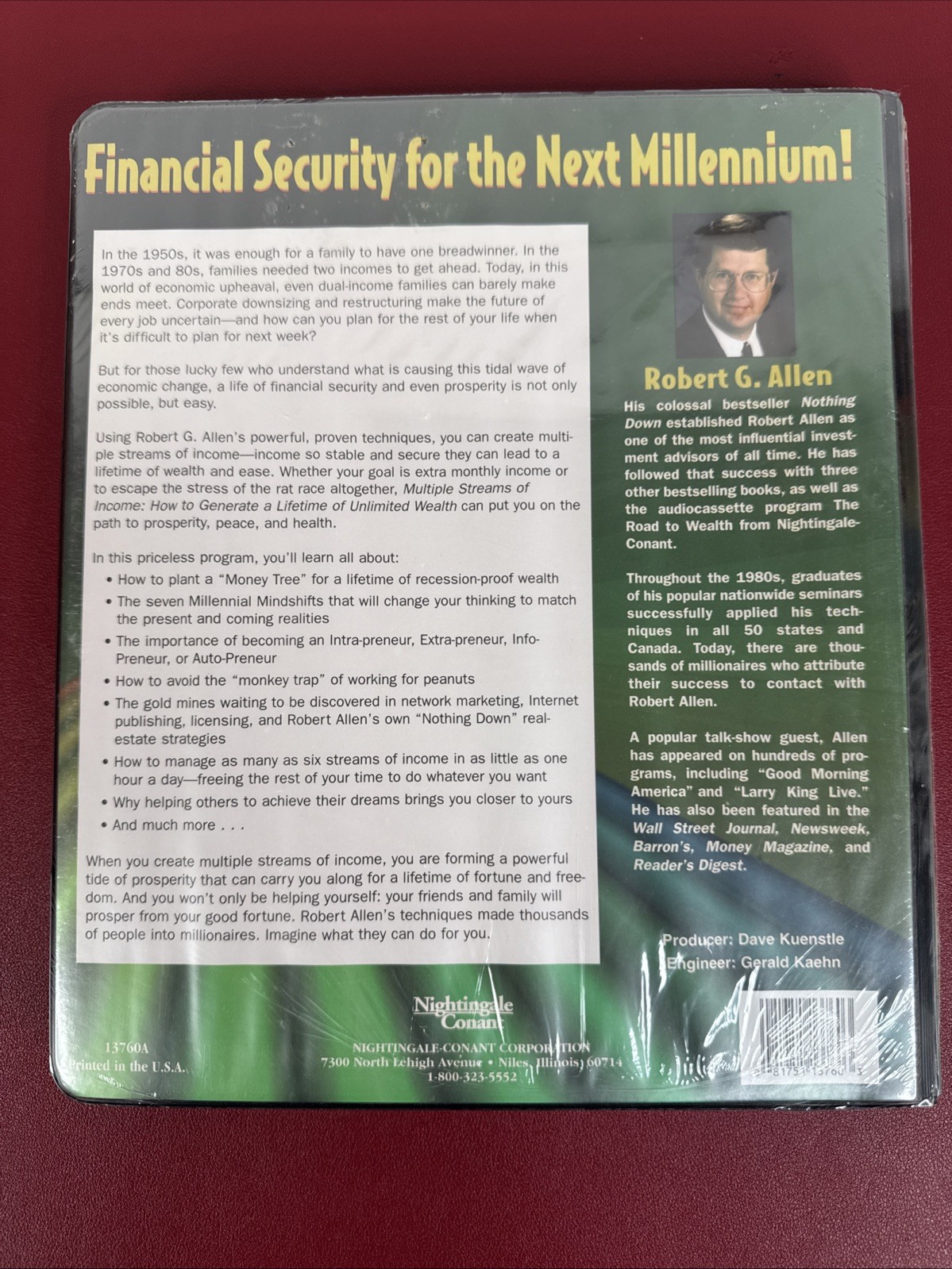 NEW SEALED, Robert G. Allen, Multiple Streams of Income, 6 Audio Cassette Course