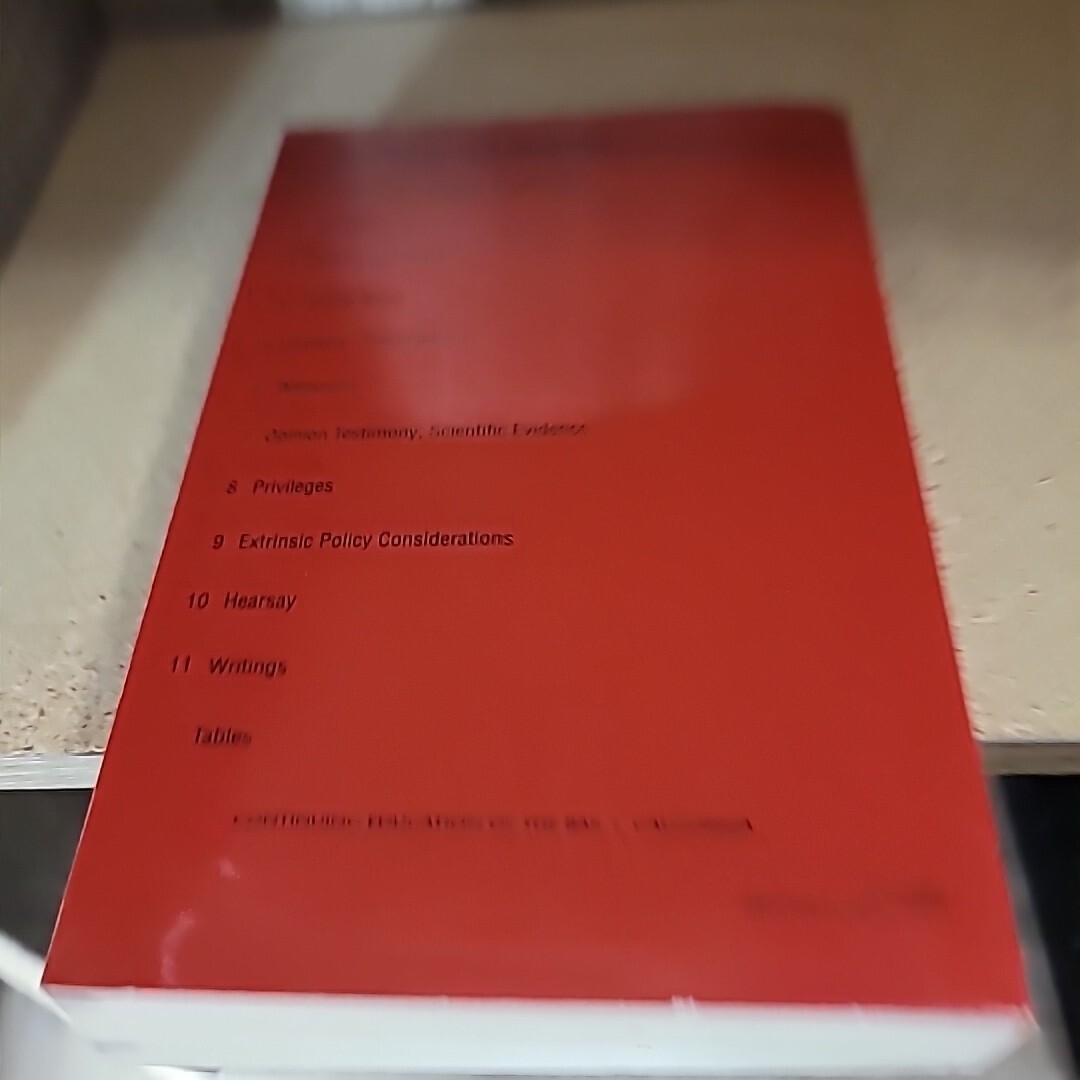 2009 TRAIL ATTORNEY’S EVIDENCE CODE NOTEBOOK CEB