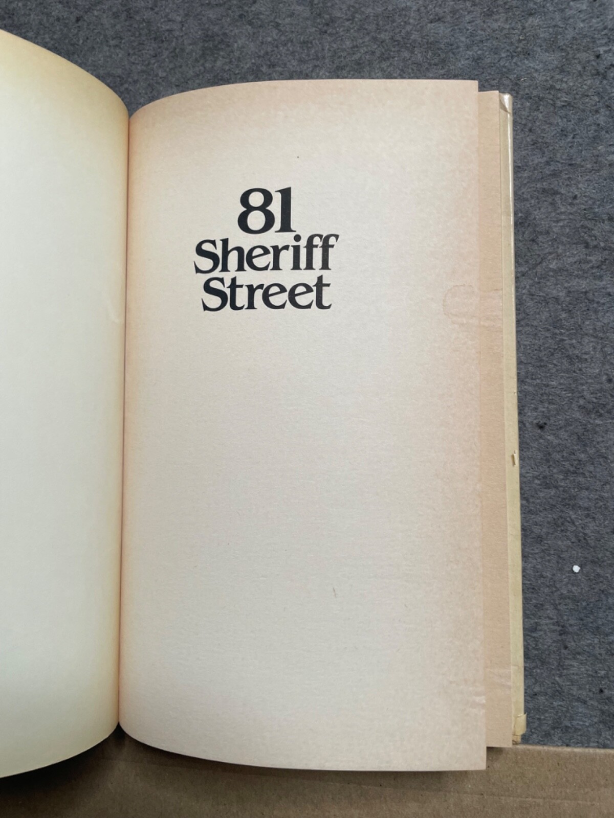 81 SHERIFF STREET By Gertrude Ford – 1981 HC/DJ First Printing
