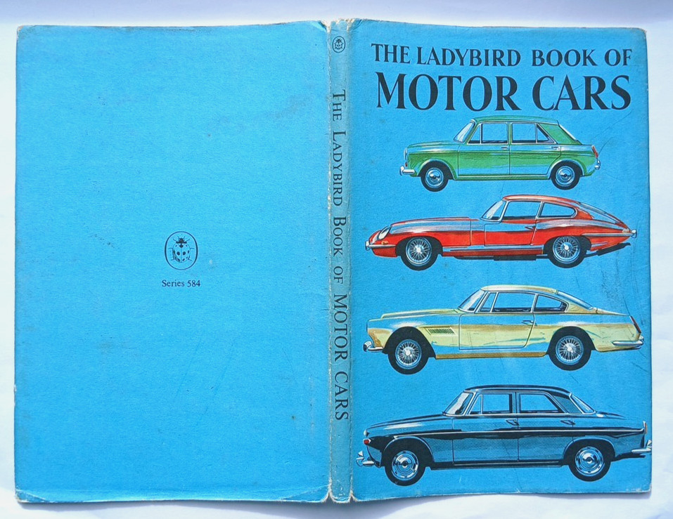 Ladybird Book of Motor Cars 1963, series 584, revised ed, 2/6, DJ, David Carey