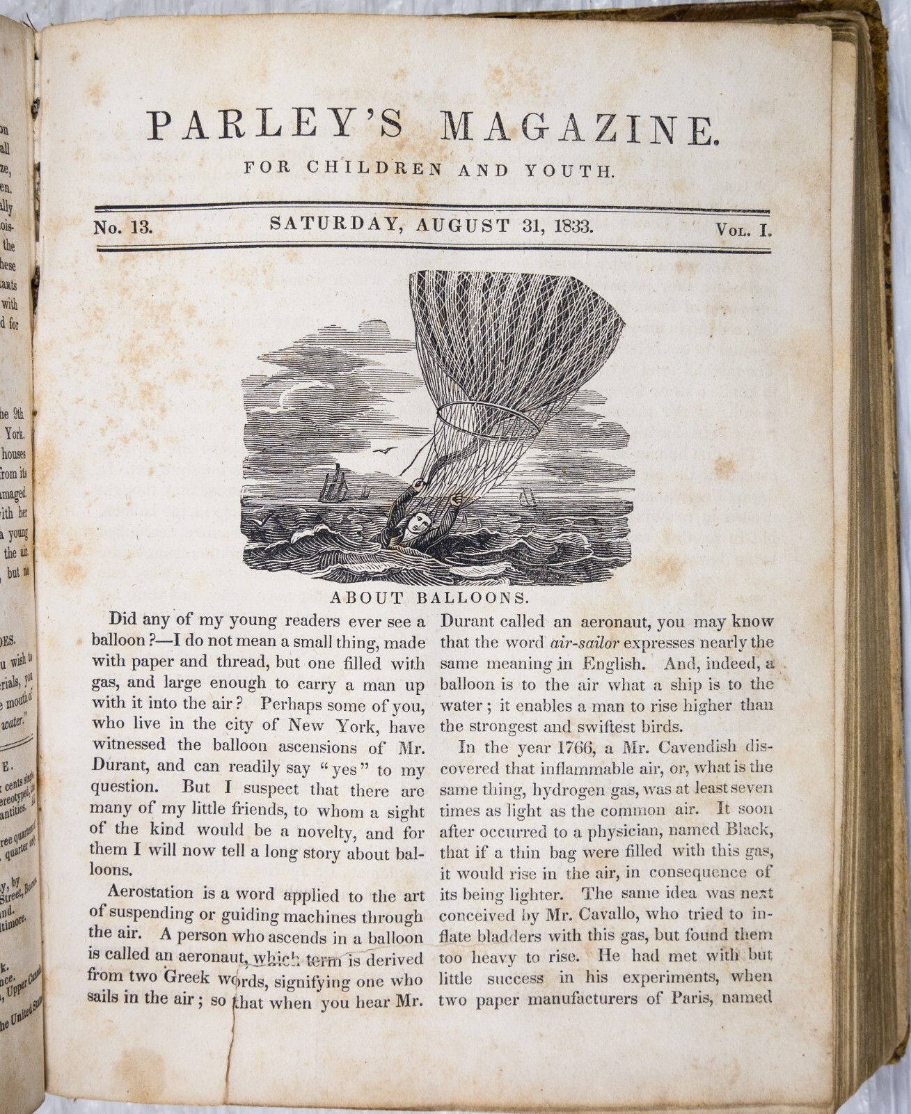 1833-1834 PARLEYS MAGAZINE FOR CHILDREN AND YOUTH Read B674