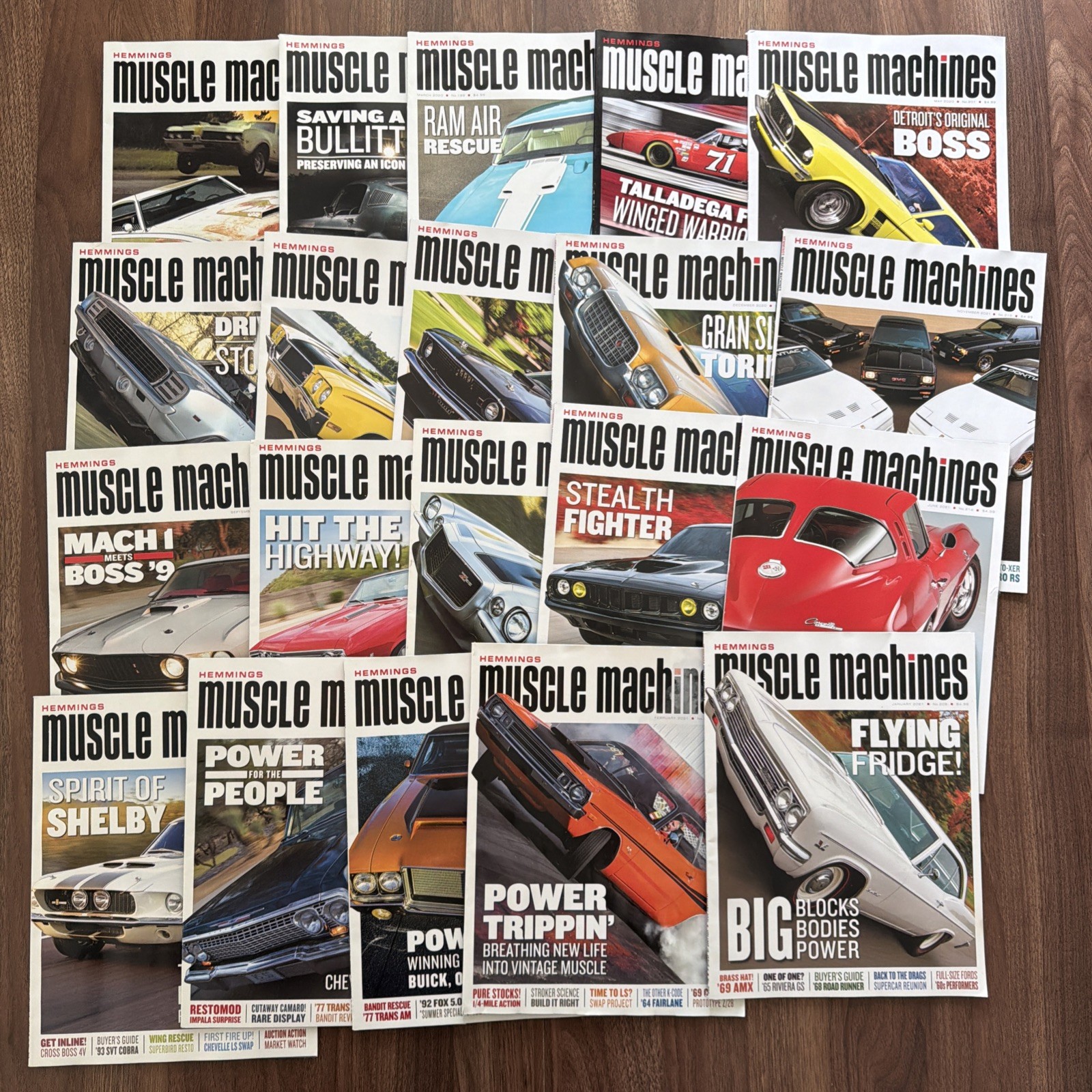 Hemmings Muscle Machines Magazine Lot Of 20 From 2020- 2021 Bundle Hot Rod Cars