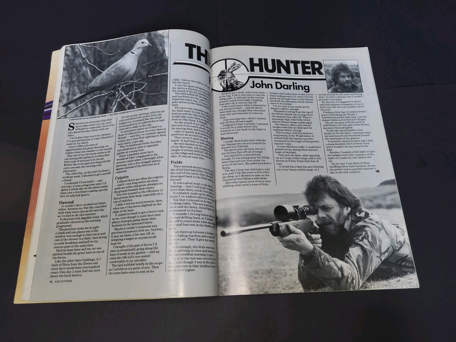 1986 Vintage Air Gunner Gun Magazine Centerfold Poster Airgun Brittish European