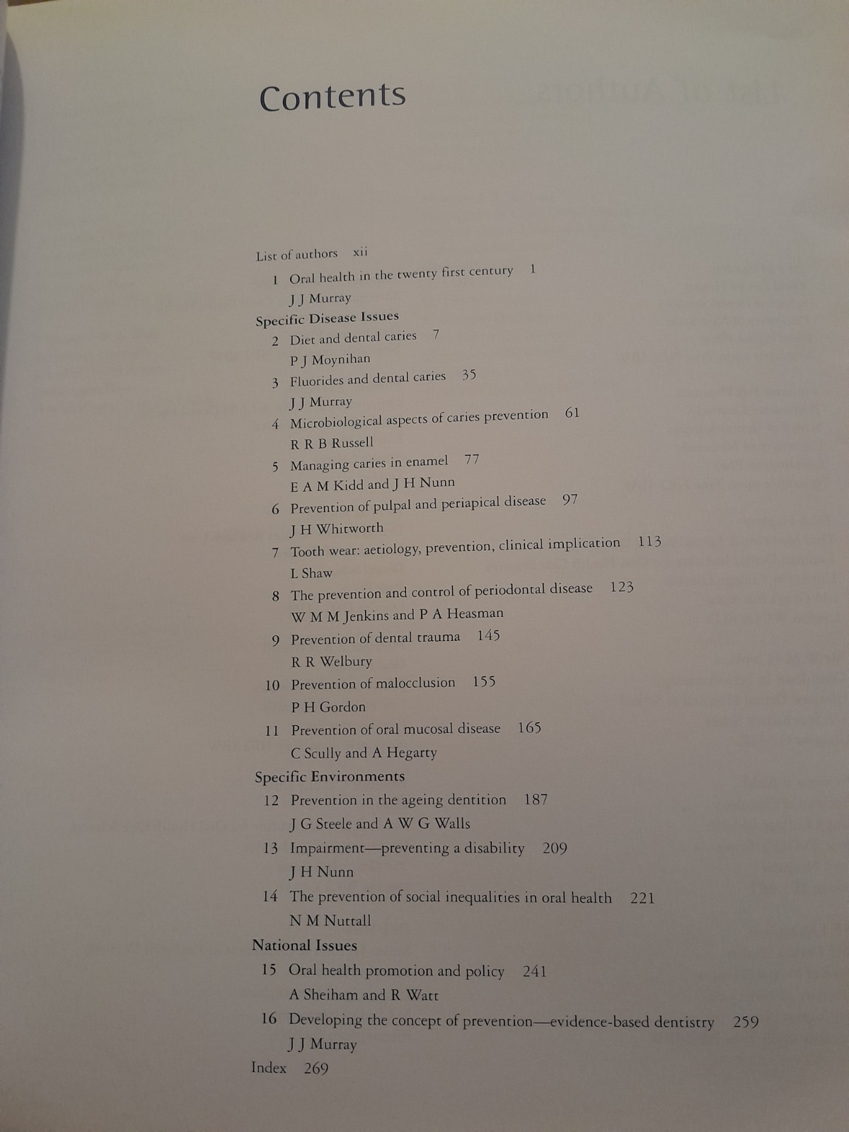 Prevention of Oral Disease by June H. Nunn (2003, Uk-Trade Paper)