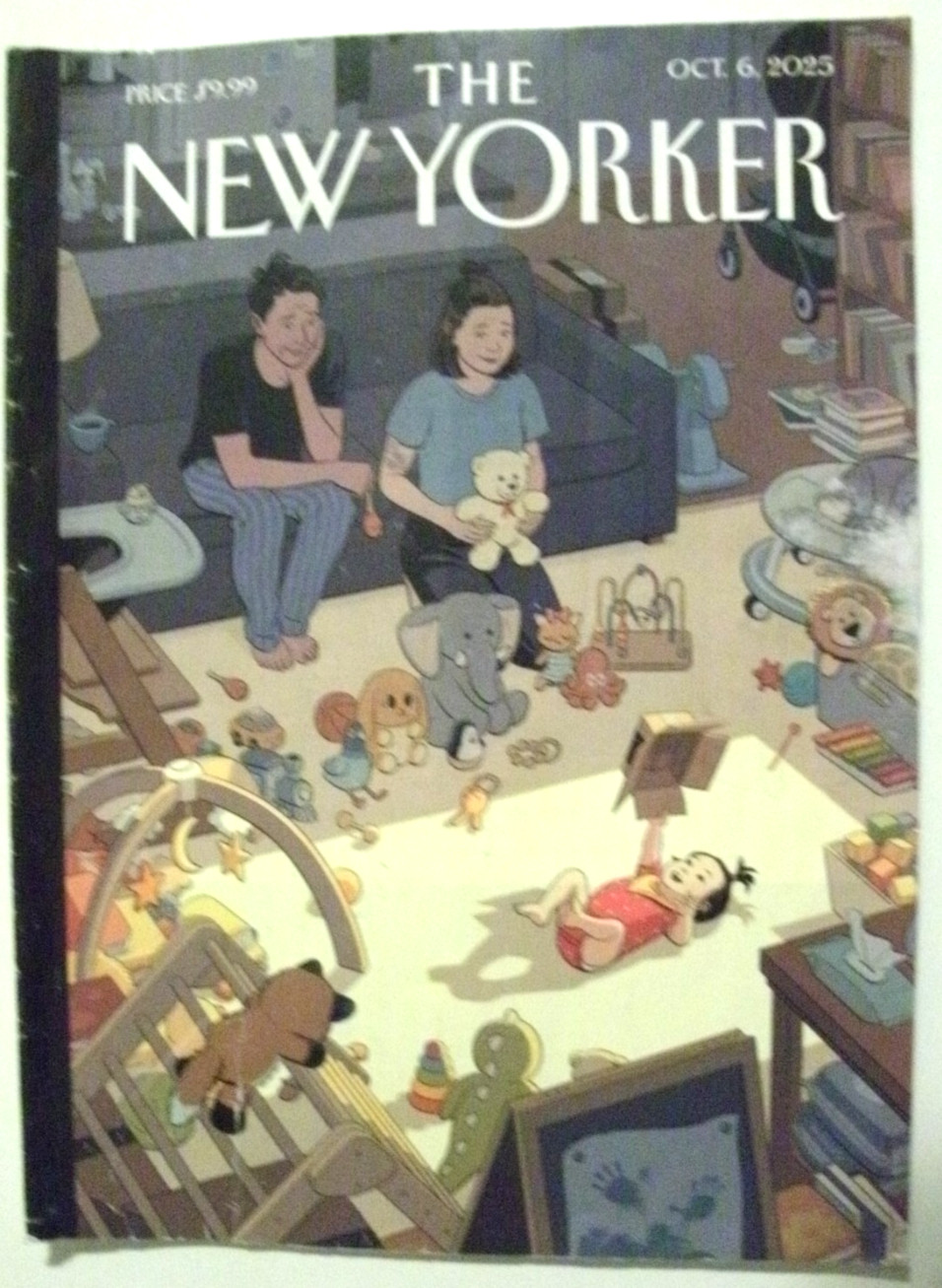 THE NEW YORKER MAGAZINE-OCTOBER 6, 2025-VG CONDITION-WRINKLES & CREASE ON COVER!