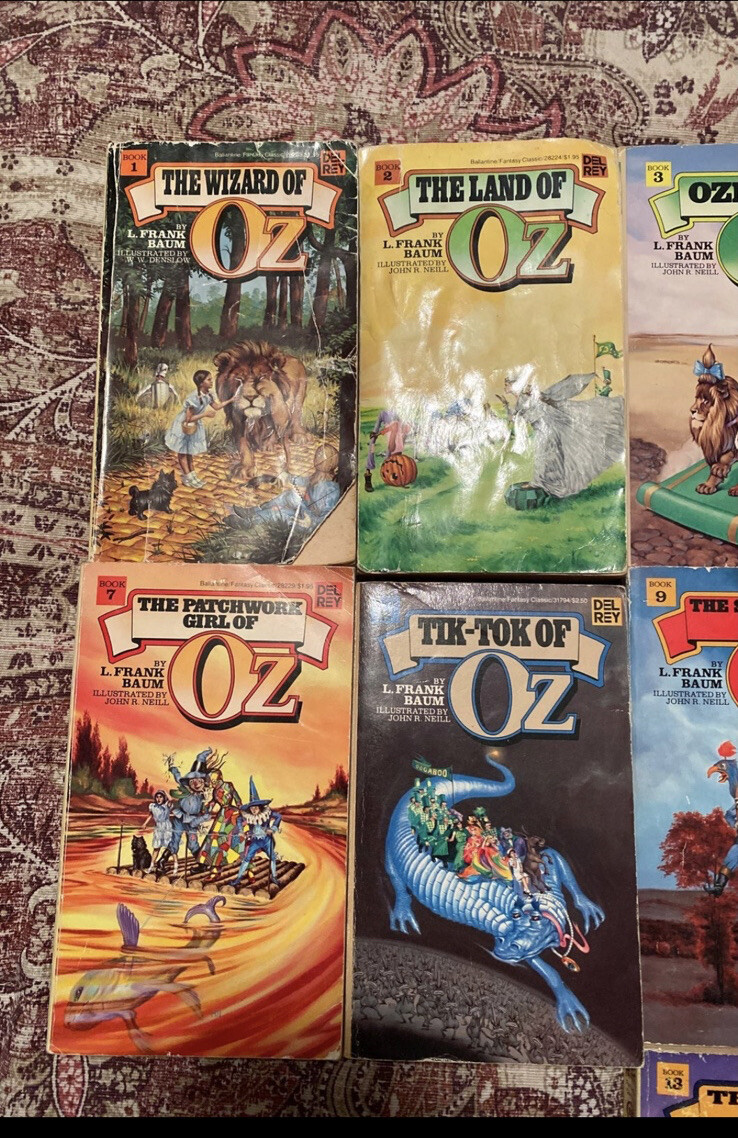 14 Book Set Of Wizard Of Oz Series. DEL REY BALLANTINE paperback complete