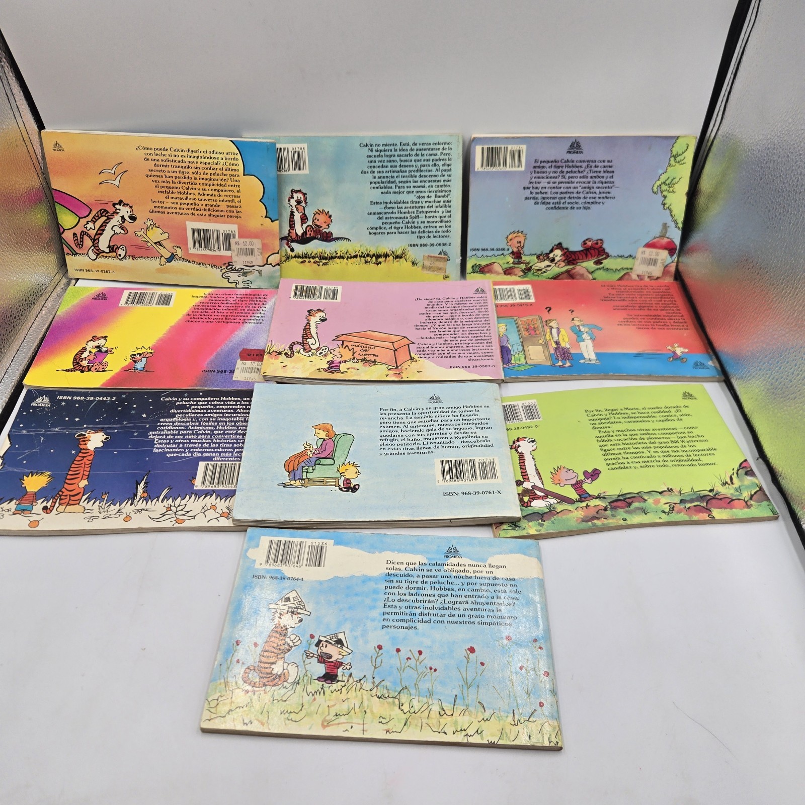 Lot of 10 Vintage Calvin & Hobbes Cartoon Collections Bill Watterson PB SPANISH