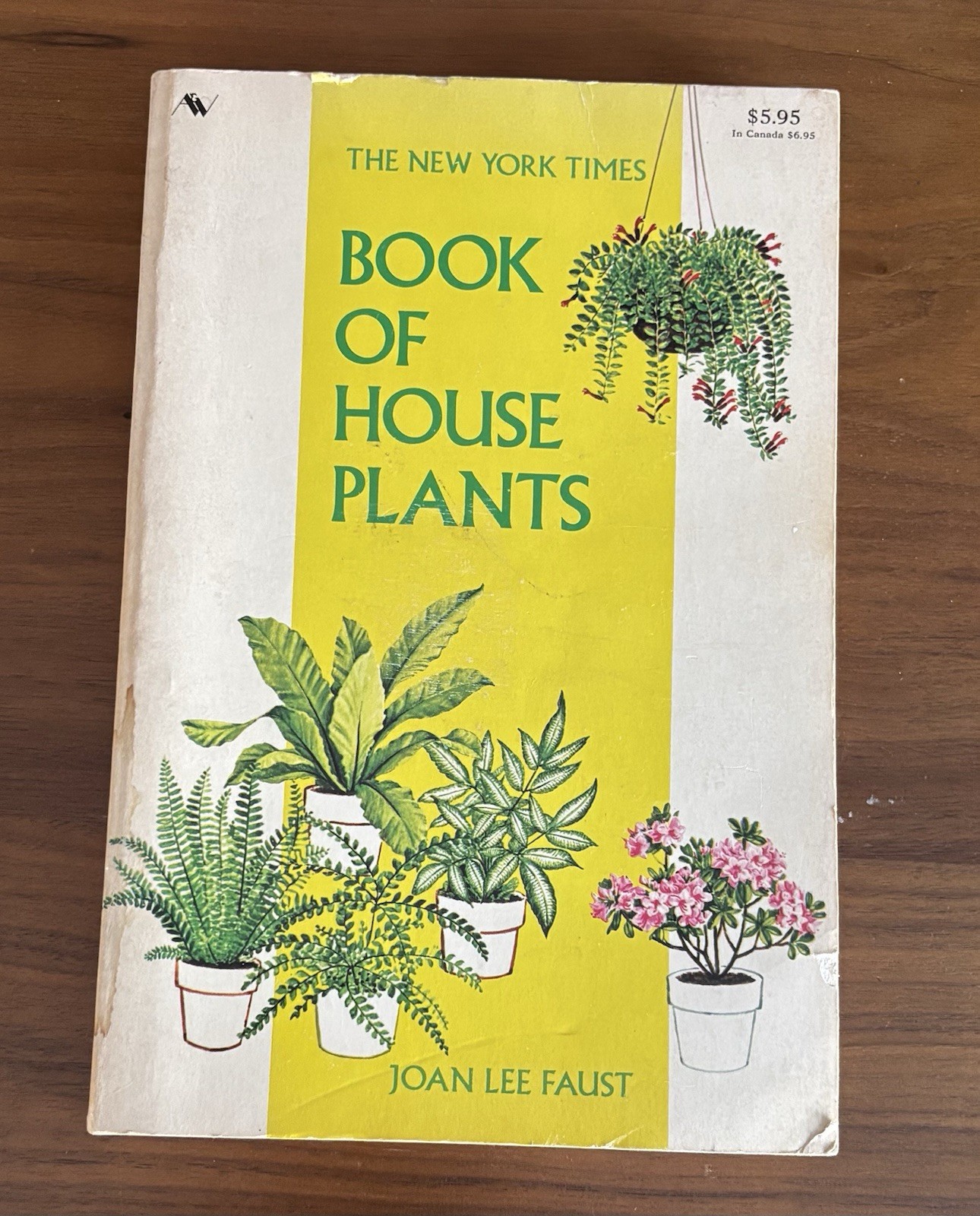 Vintage Book of House Plants by Joan Faust Softcover 1973 illustrations retro