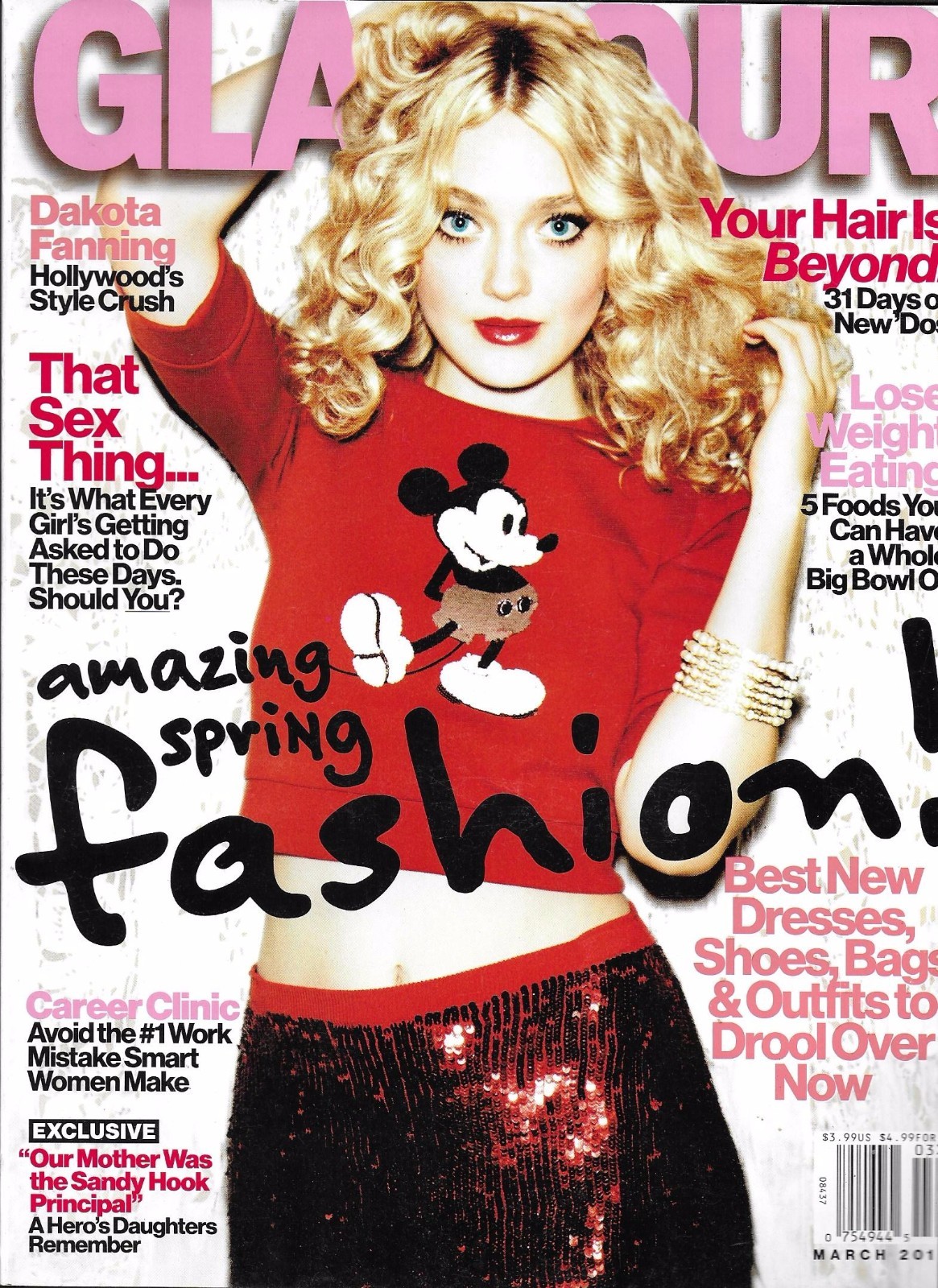 Glamour Magazine Dakota Fanning Kylie And Kendall Jenner Hairstyles Fashion 2013