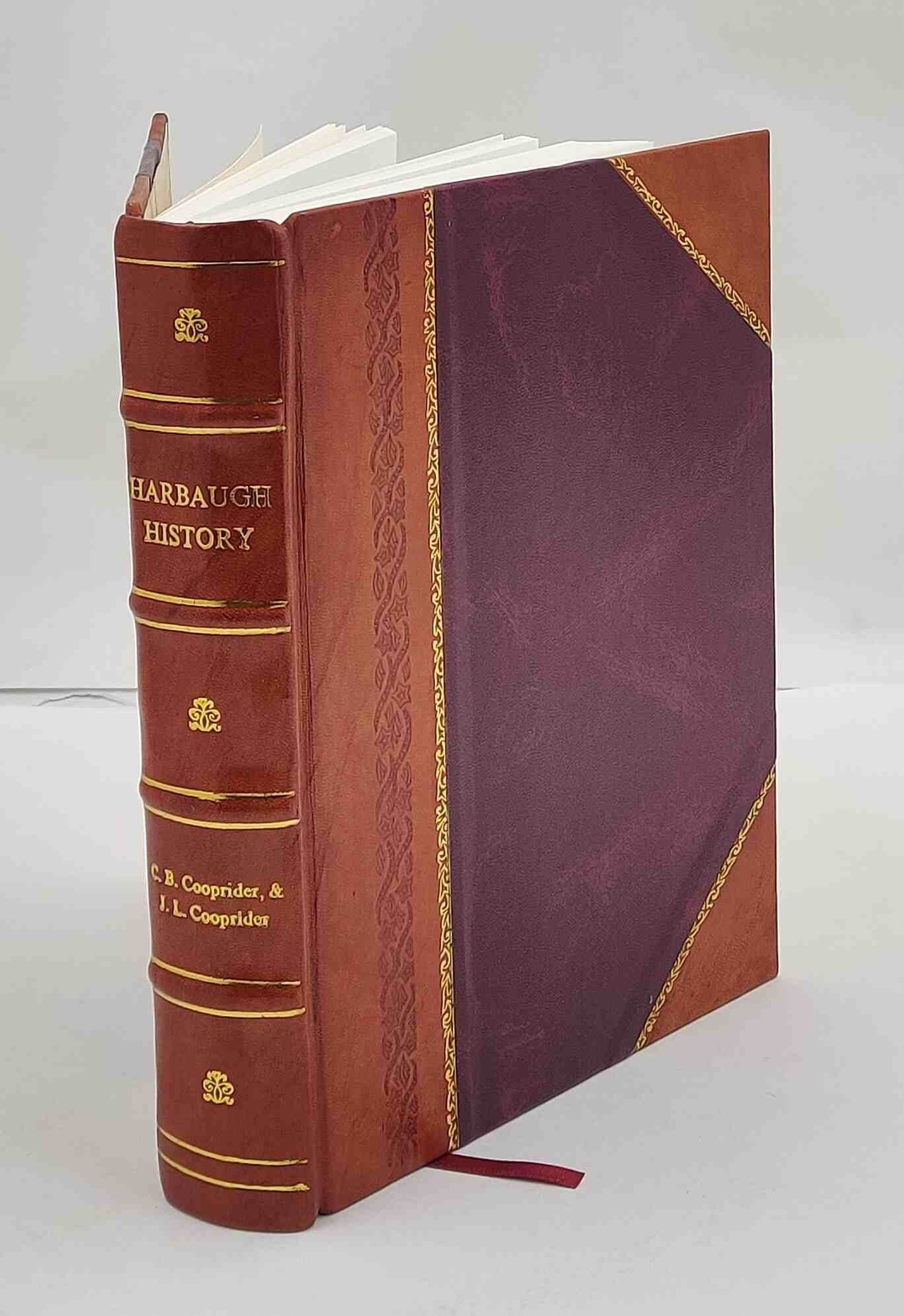 Harbaugh history; a directory, genealogy and source book of fami [Leather Bound]