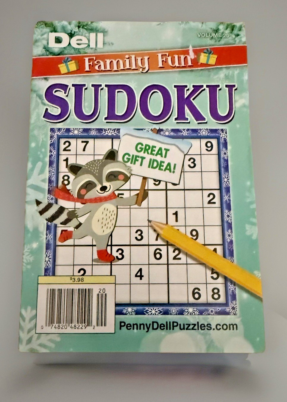 Dell Family Fun Sudoku Book – Volume 20 – 212 Puzzles