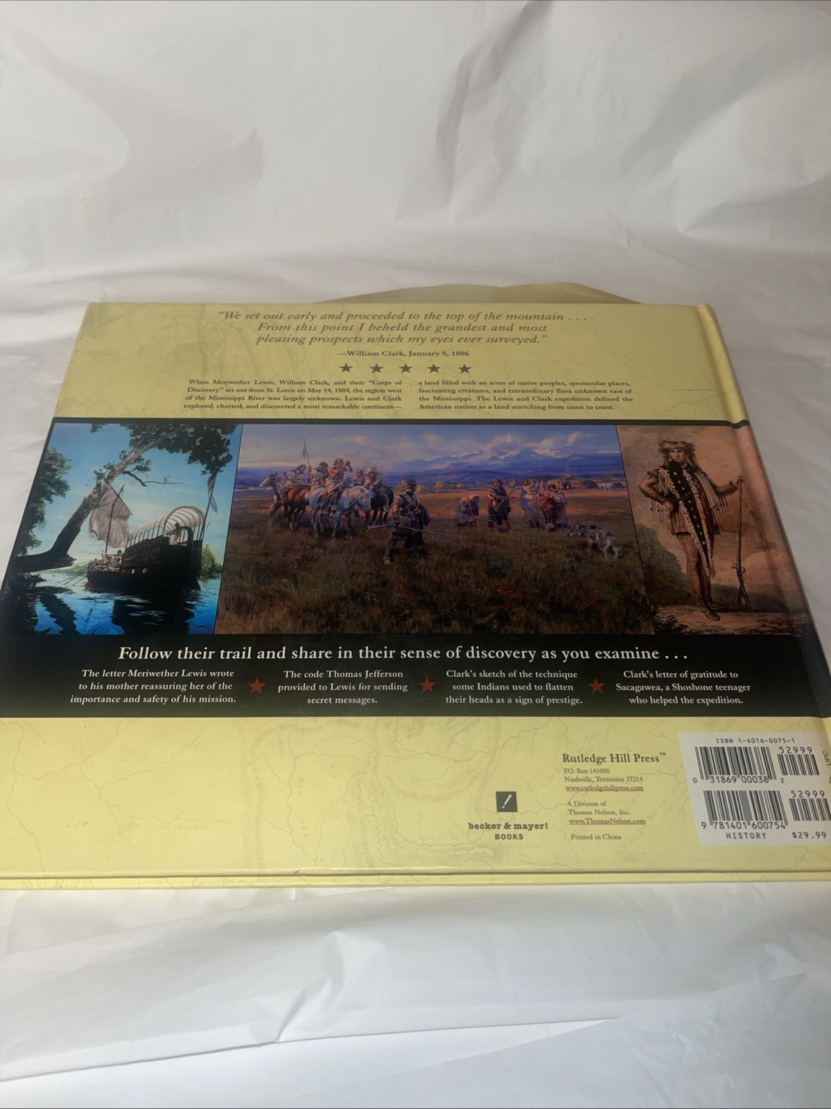 Lewis and Clark on the Trail of Discovery: An Interactive History W/papers & Map