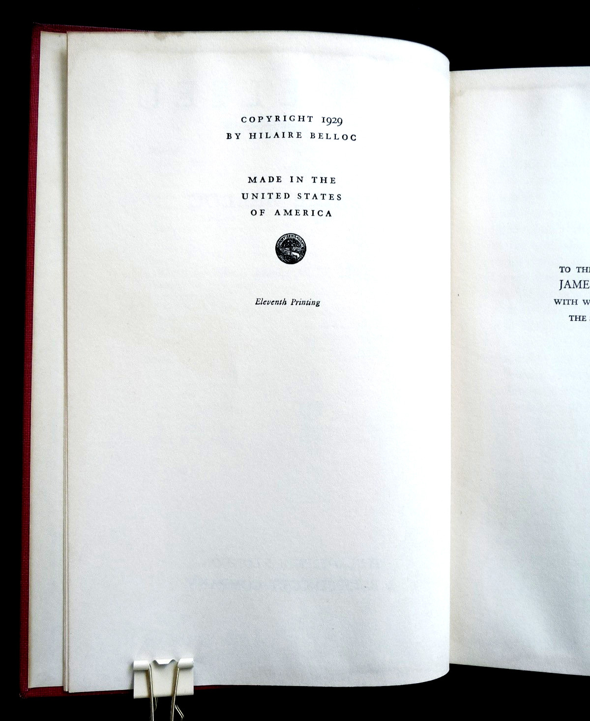 Hilaire Belloc • RICHELIEU A Study • 1929 First Edition, 11th Prnt • Good++ HC