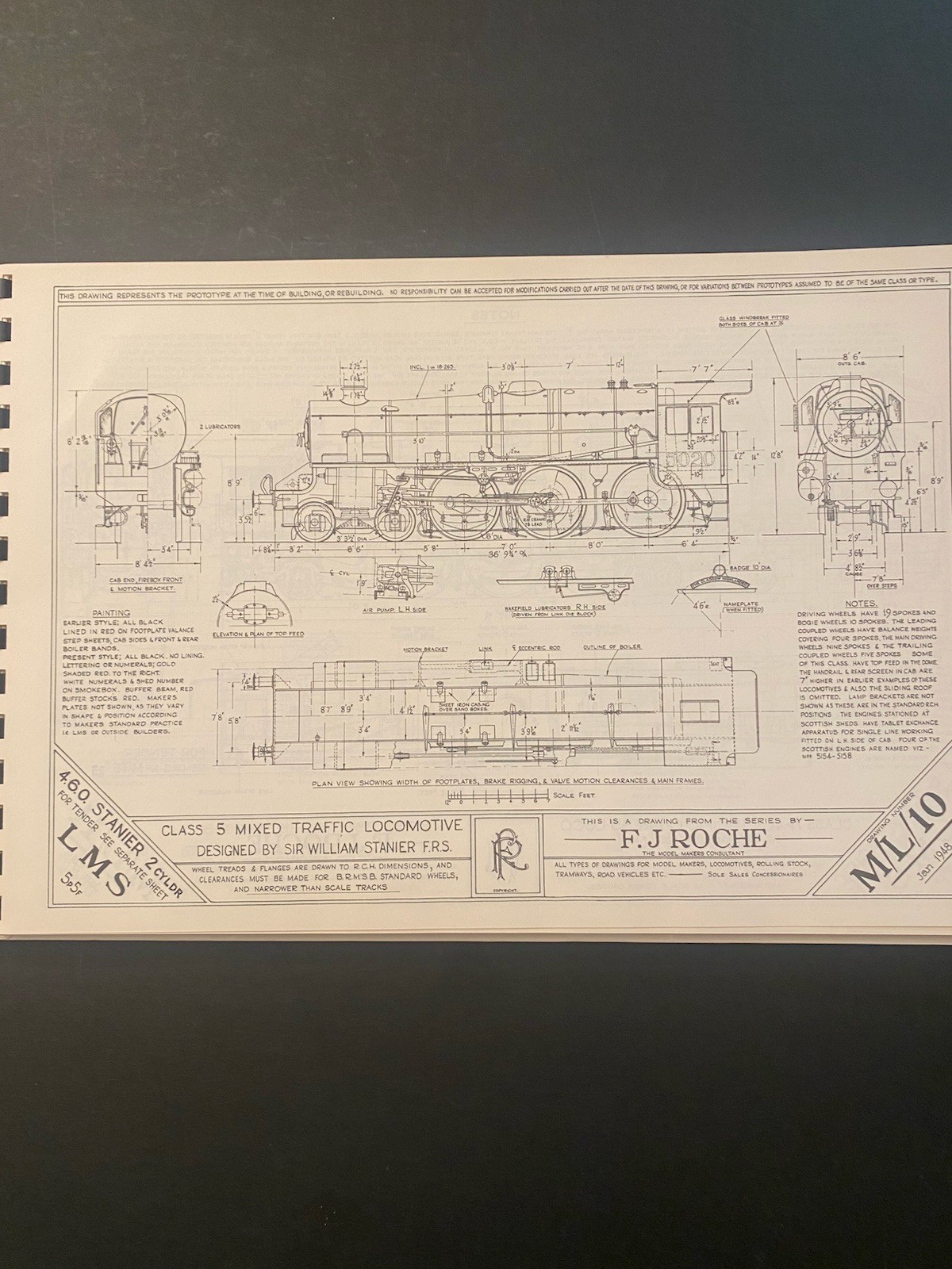 Historic Locomotive Drawings in 4mm Scale F. J. Roche