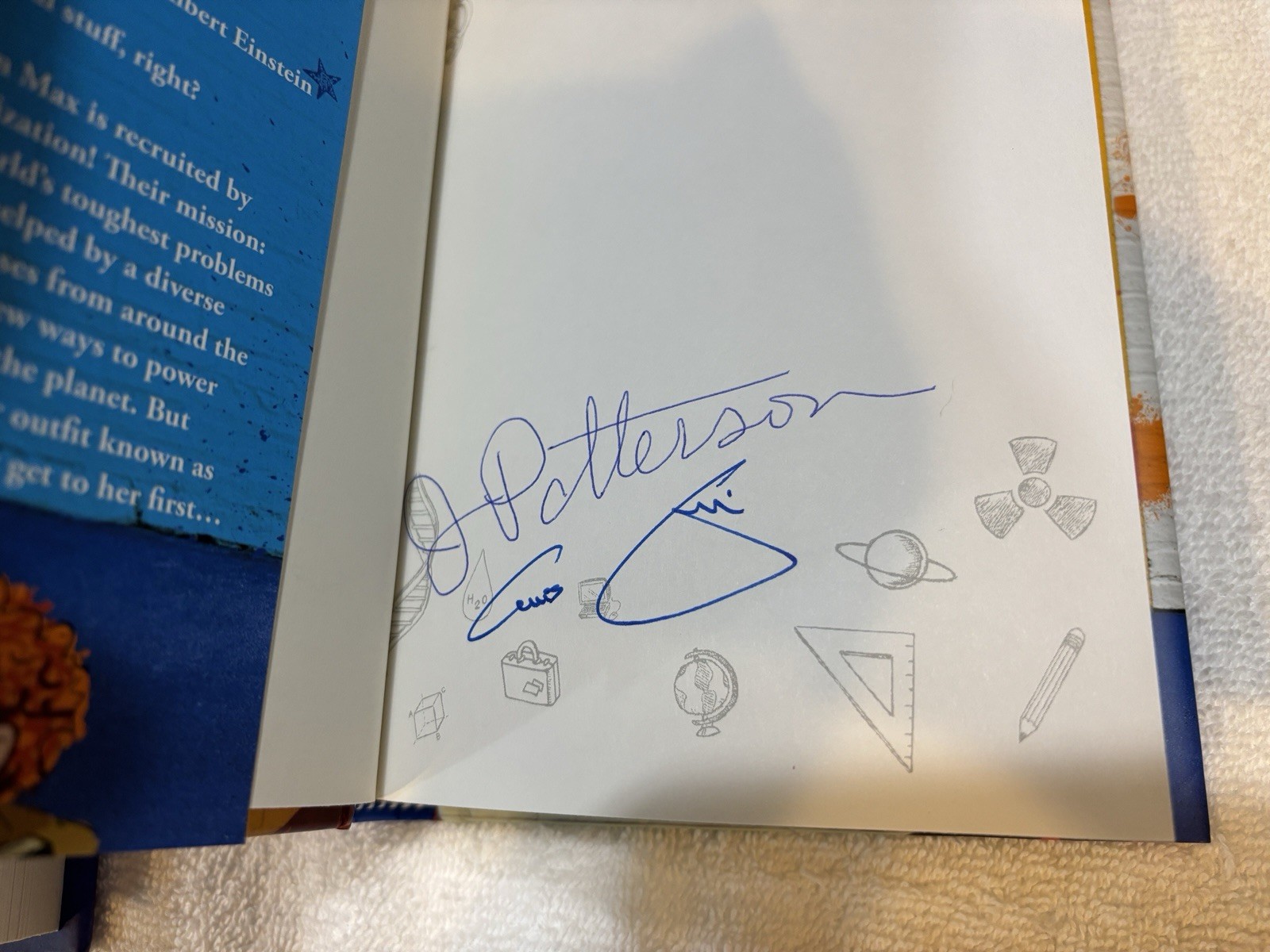 Set Of 2 Hand Signed Max Einstein Books By James Patterson & Chris Grabenstein