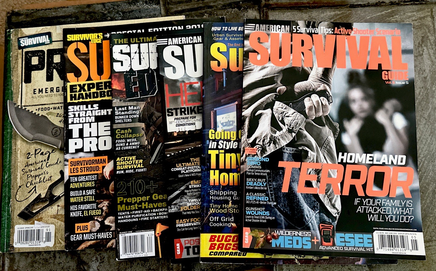 Lot of (6) American Survival Guide & Prepper Magazines