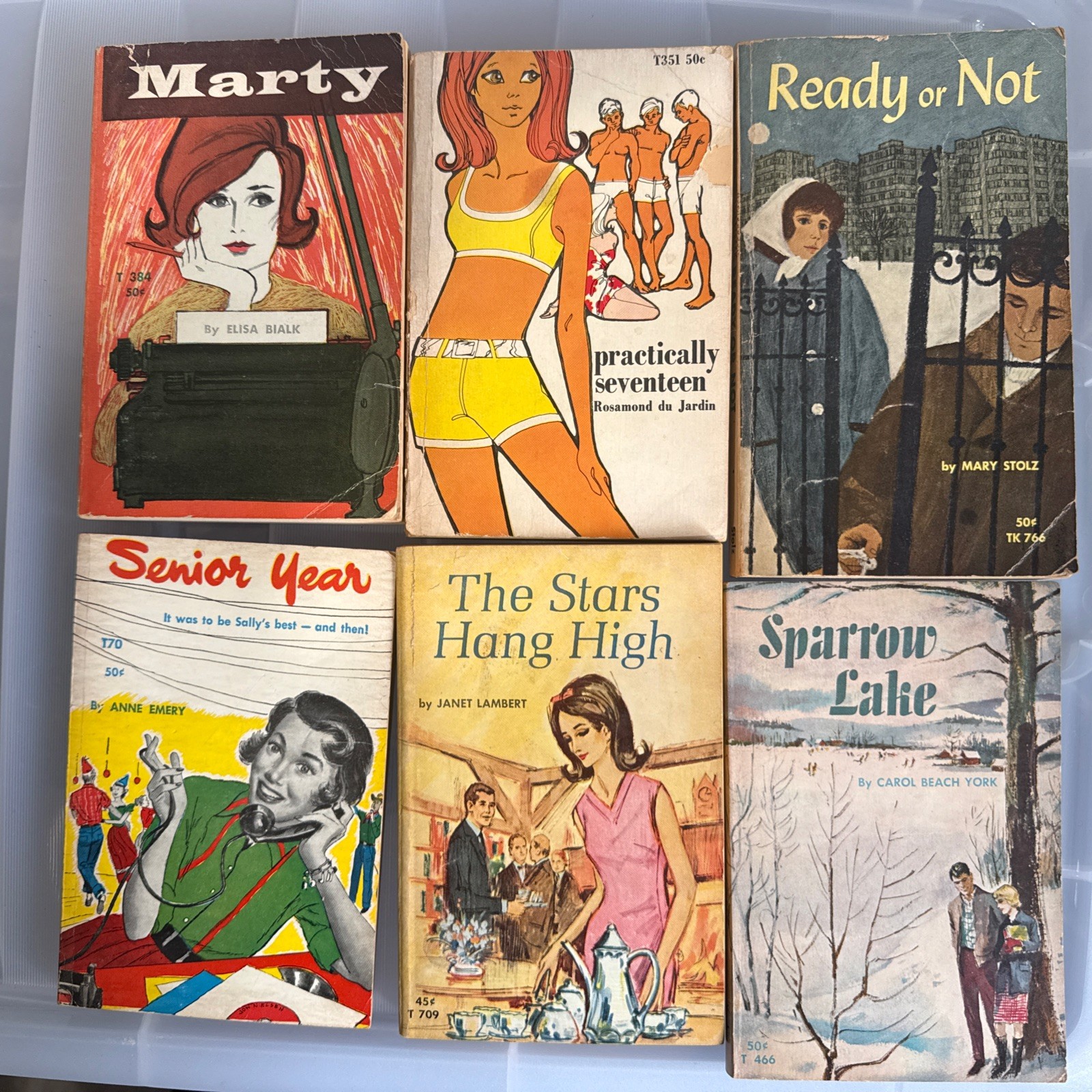 Vintage Teen Romance Paperback Lot – 1950s/60s YA Girls Fiction – 6 Books