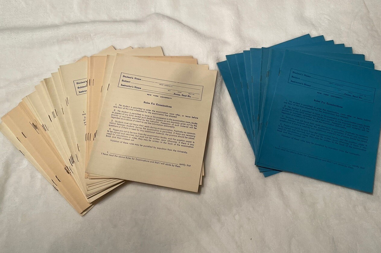 11 Blue Exam Booklets and 36 White Books 7 X 8.5 Examination Books – 12 Pages