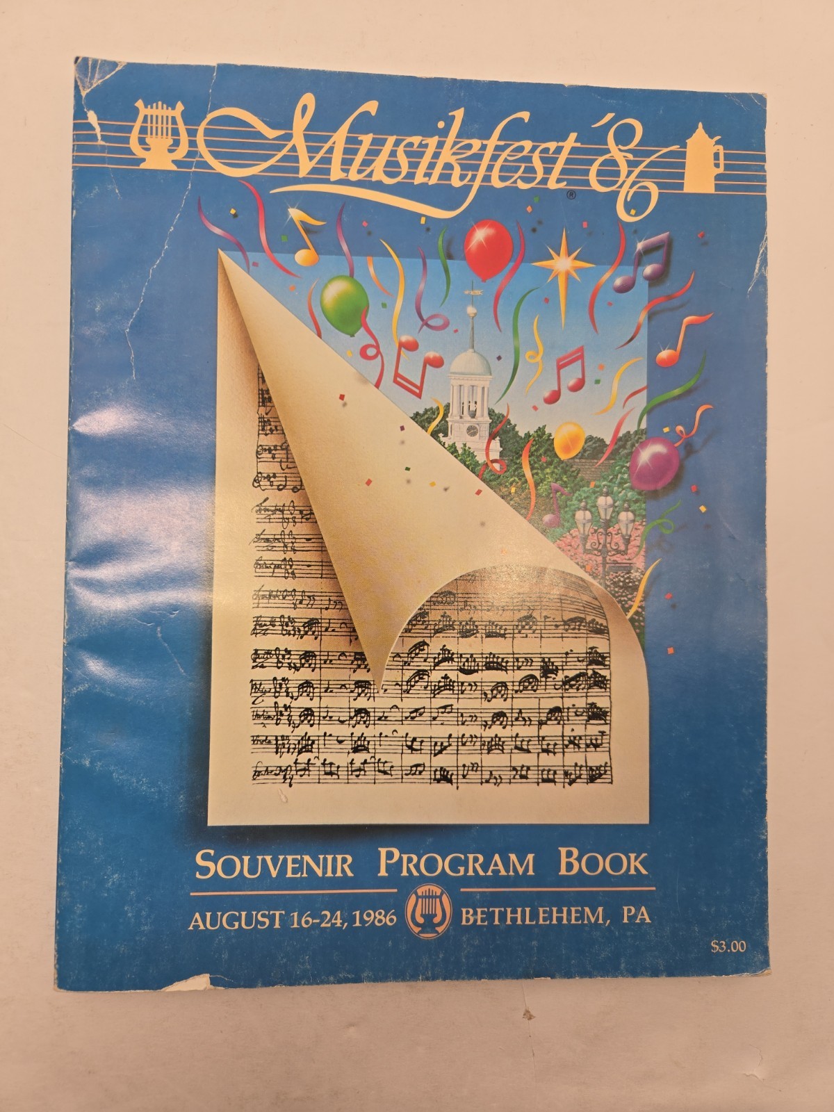 1986 Musikfest Souvenir Program Bethlehem PA Music Festival Book Third Annual Vi