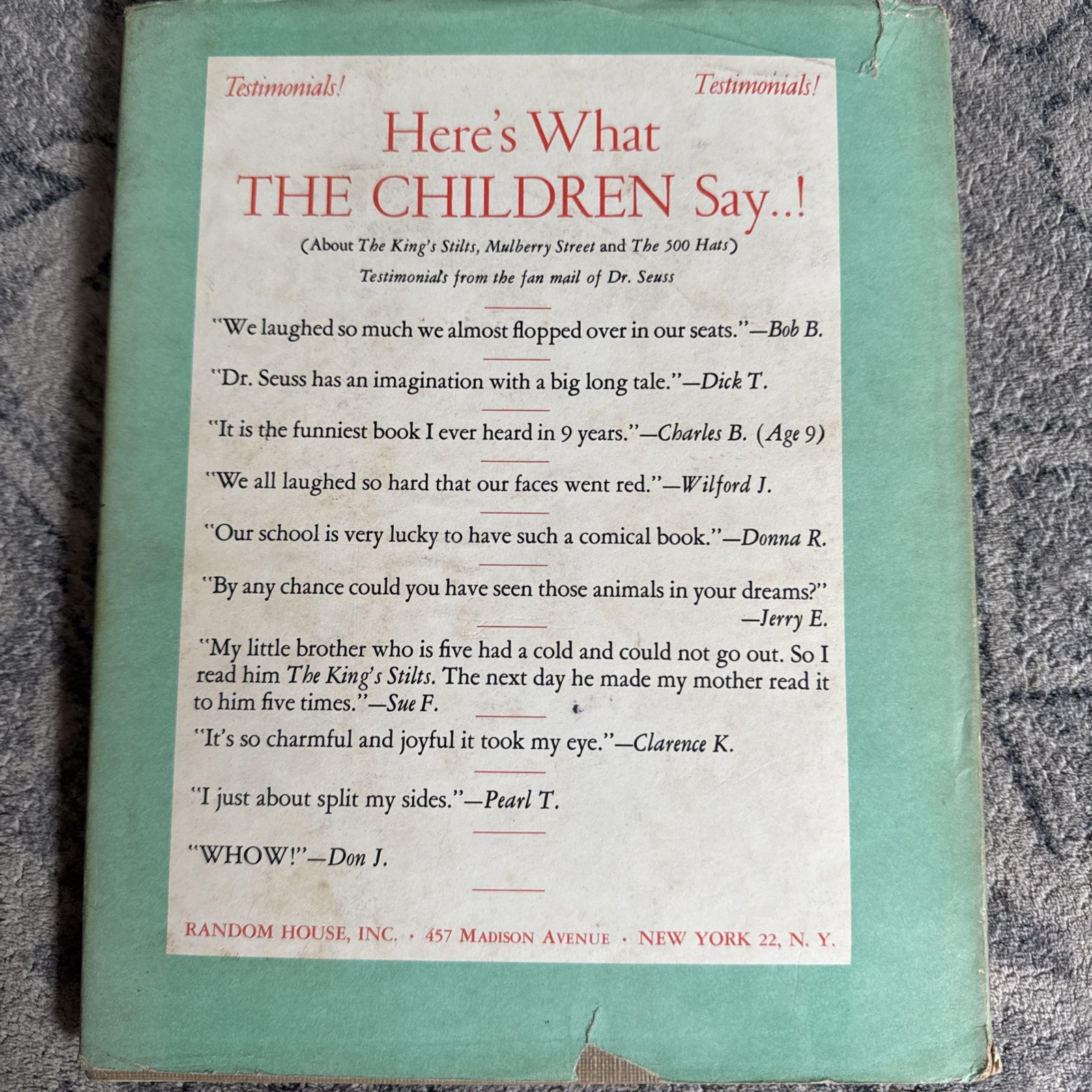 Vintage 1940 Horton Hatches The Egg Dr Seuss HC w/ Original Dust Jacket