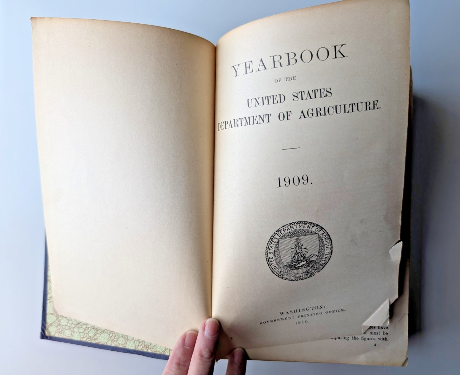 Yearbook of the U.S. Department of Agriculture, 1909 Illustrated Antique HC Book