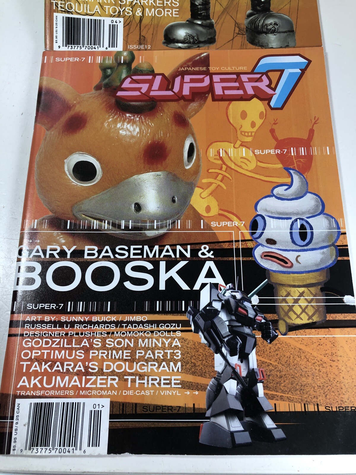 Super 7 Magazine Lot of 2 Issues Japanese Vinyl Toys KAWS Booska Godzilla