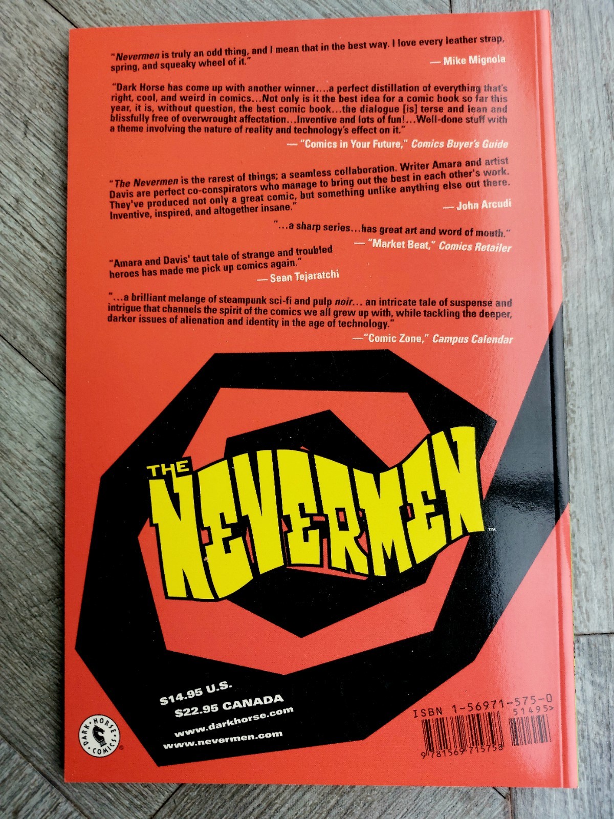 Nevermen Phil Amara Guy Davis Dark Horse Comics Tpb