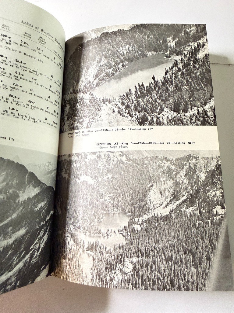 Lakes Of Washington Vol 1 Western Washington 1973 3rd Edition, Hardcover