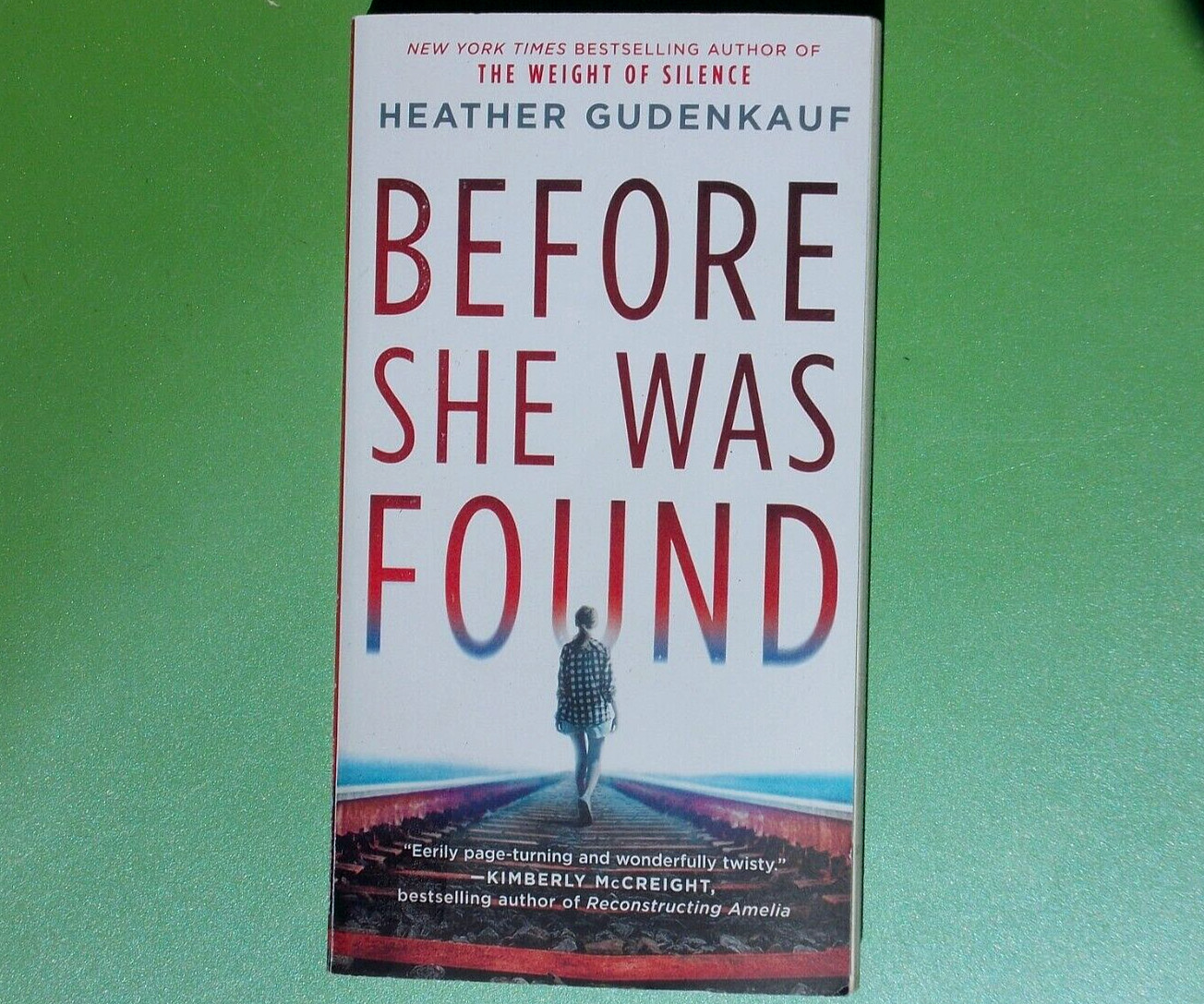 BEFORE SHE WAS FOUND A NOVEL BY HEATHER GUDNKAUF 2019 PARK ROW BOOKS 414 PAGES