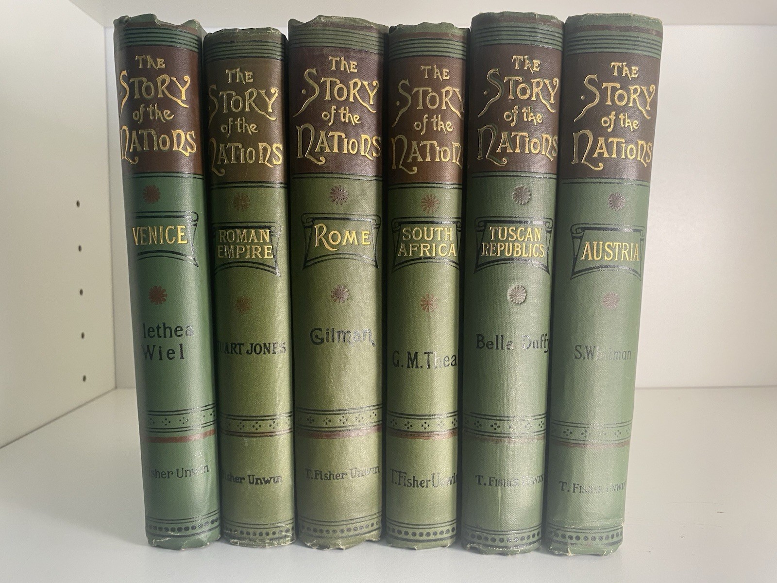1894 Story of the Nations Series 6 Volumes G. P. Putnam’s Sons Antique Hardbacks