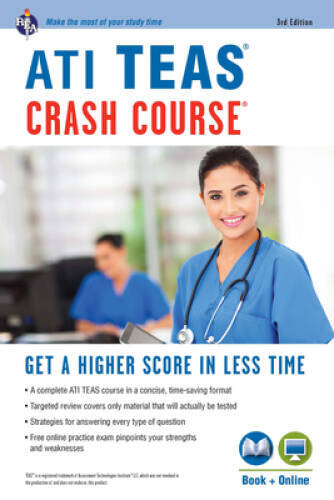 ATI TEAS Crash CourseÂ® Book + Online (Nursing Test Prep) – Paperback – GOOD