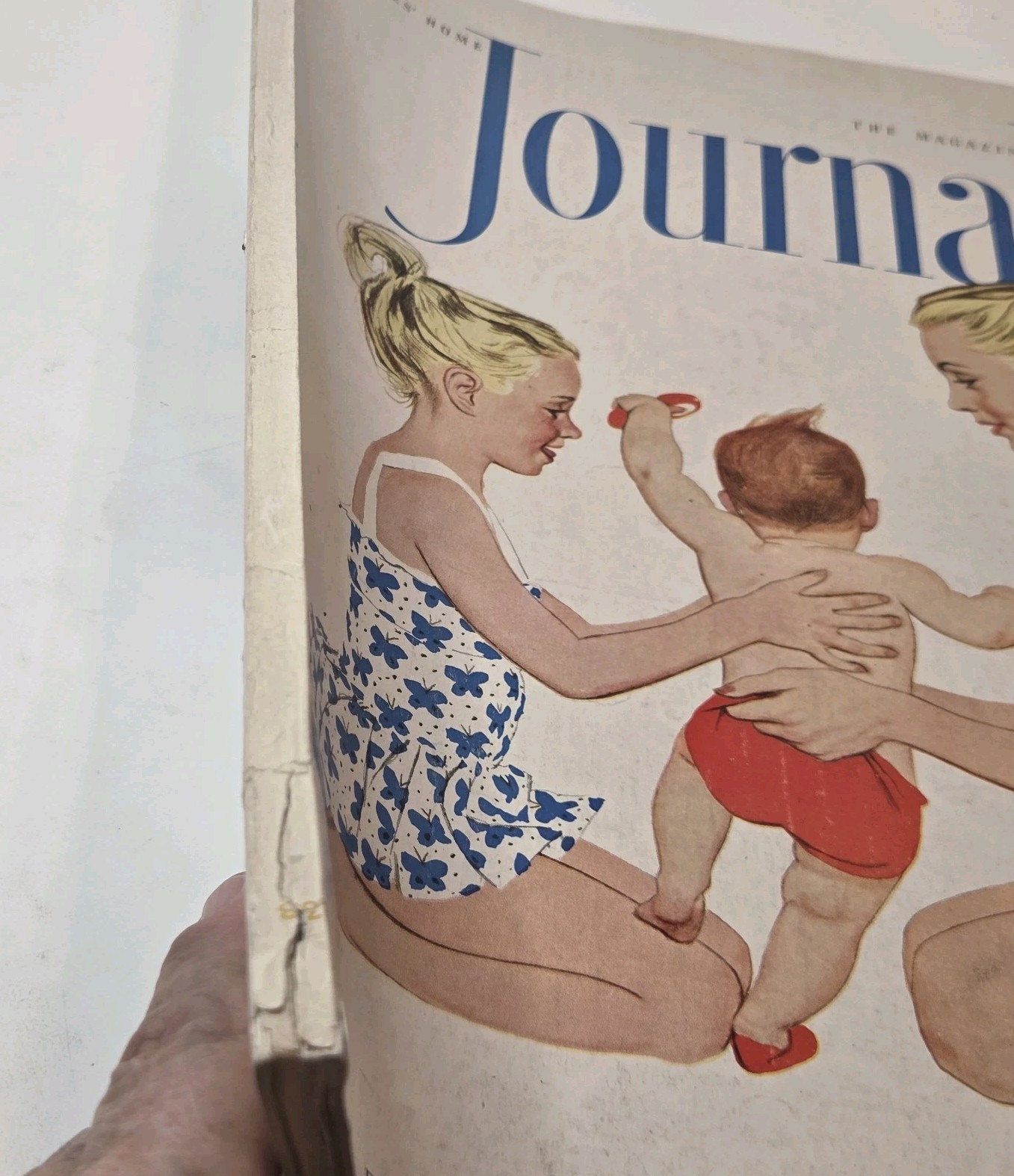 Vtg LADIES HOME JOURNAL MAG Aug. 1948 40s Fashion Full Color Ads Beauty READ