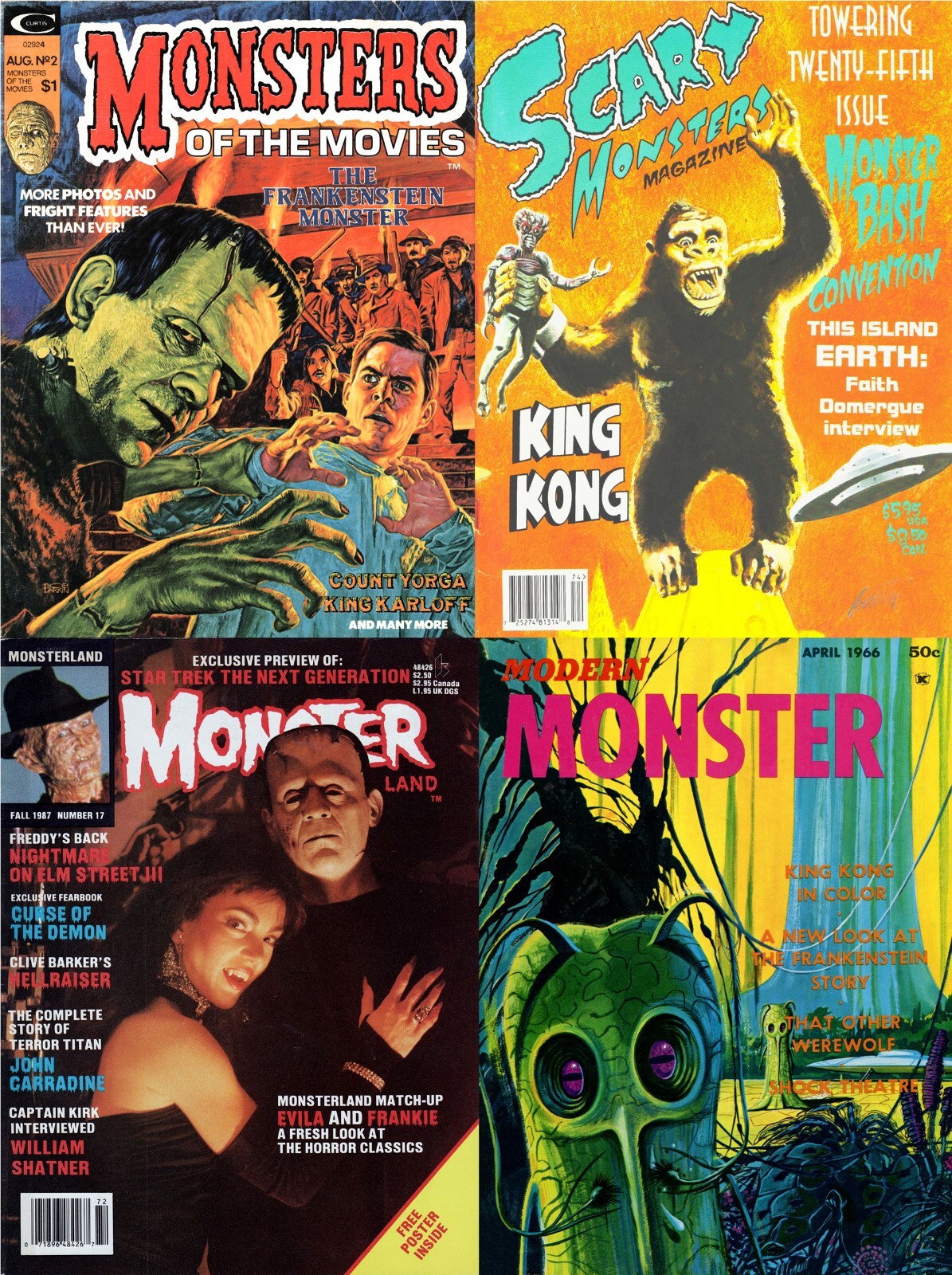 Monsters Horror Scary Fantasy Film Magazines – 78 Old Assorted Issues on DVD