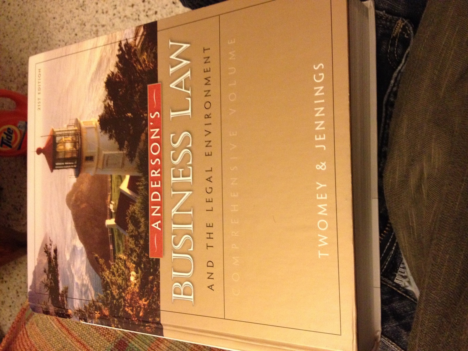 Anderson’s Business Law and the Legal Environment – hardcover Twomey, David …