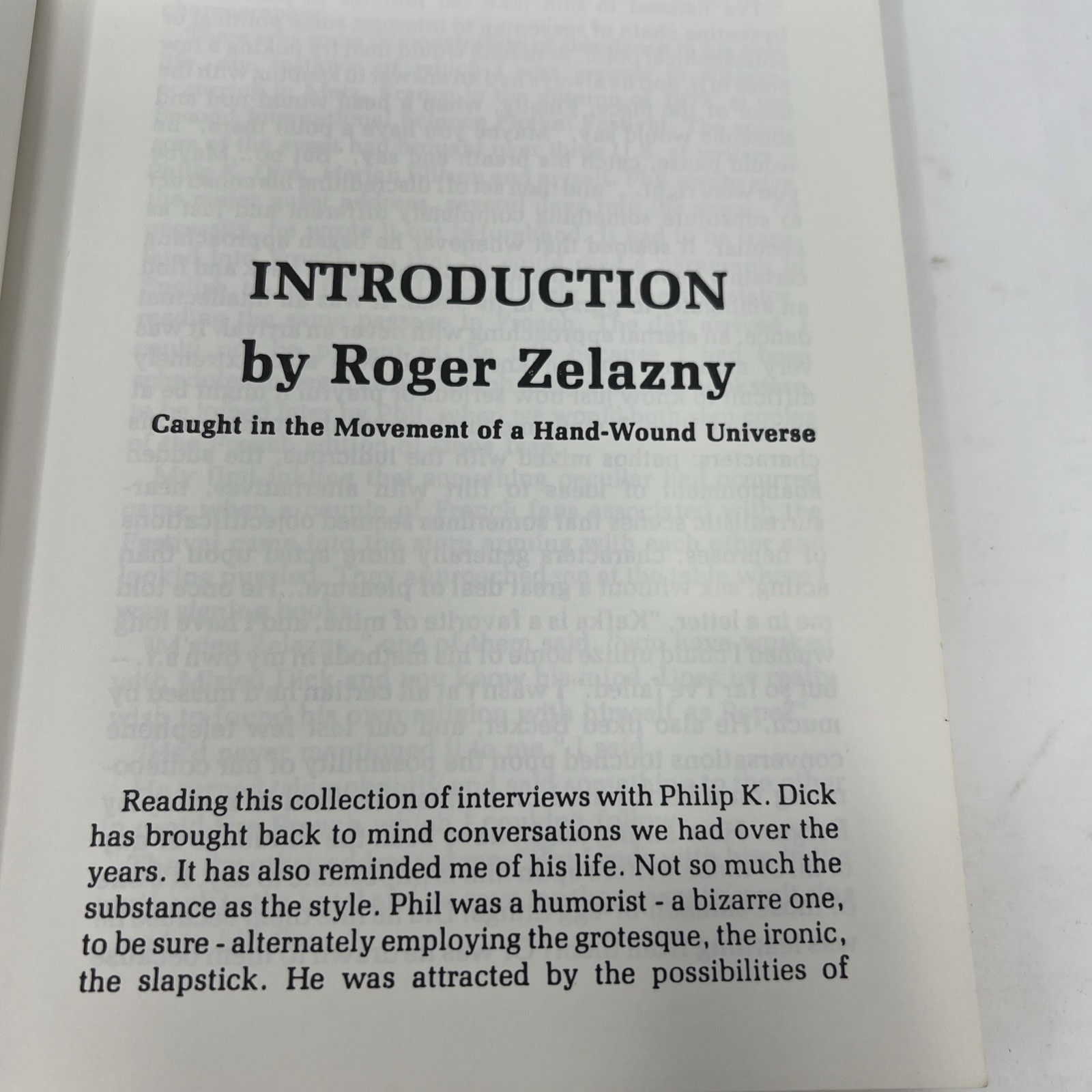 PHILIP K DICK In His Own Words Gregg Rickman 1988 Revised