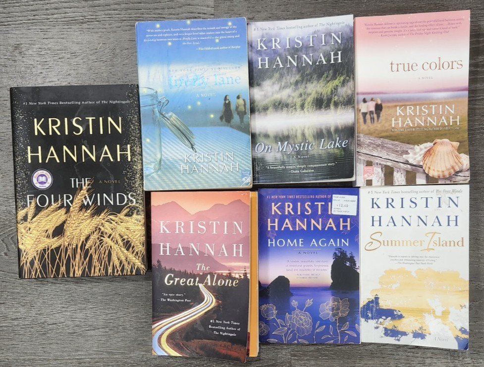 Lot 11 Kristin Hannah Trade PB/HC Books Four Winds/Great Lone/Home Again/Firefly