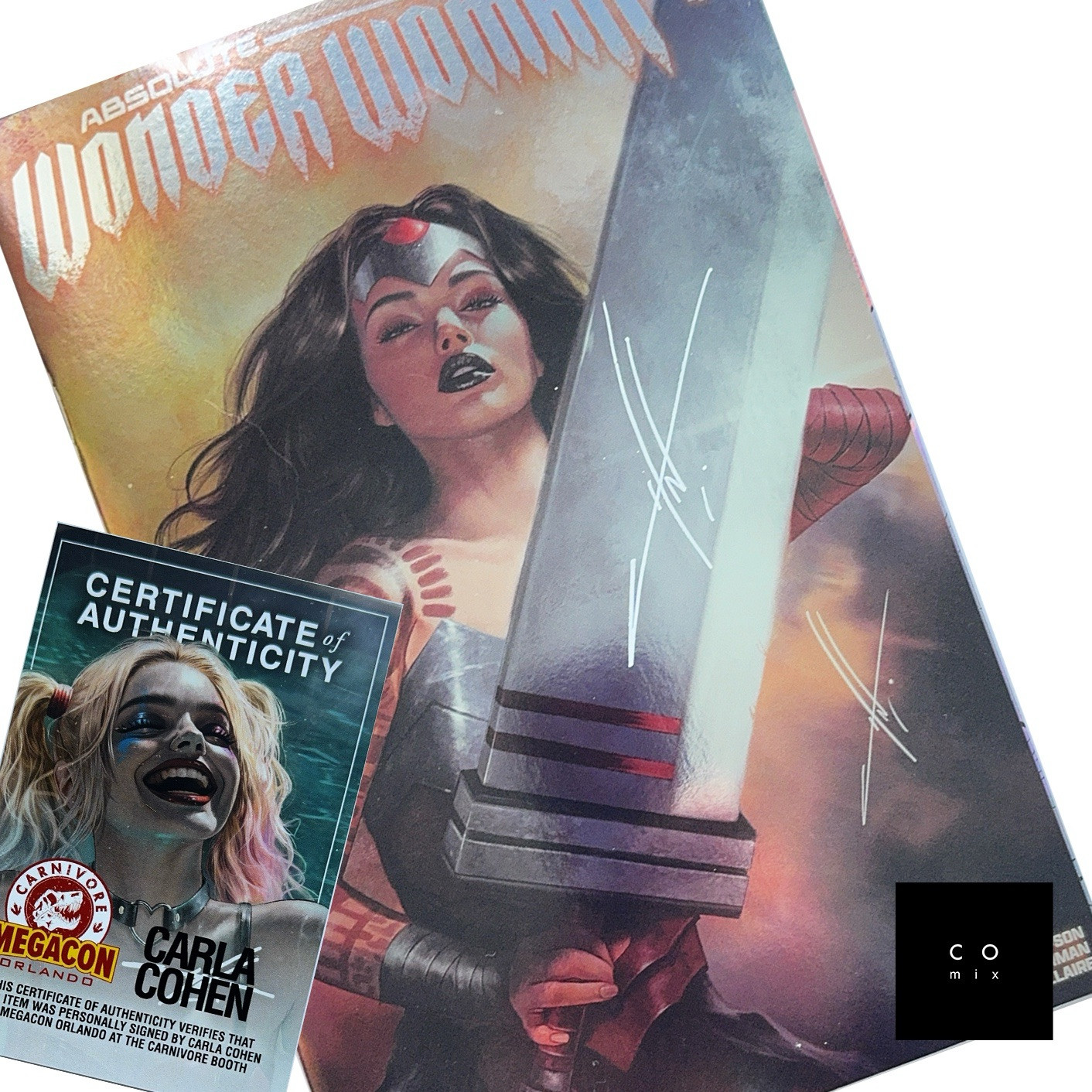 Absolute Wonder Woman #4 SIGNED Carla Cohen FOIL MEGACON Exclusive Ltd to 800 NM