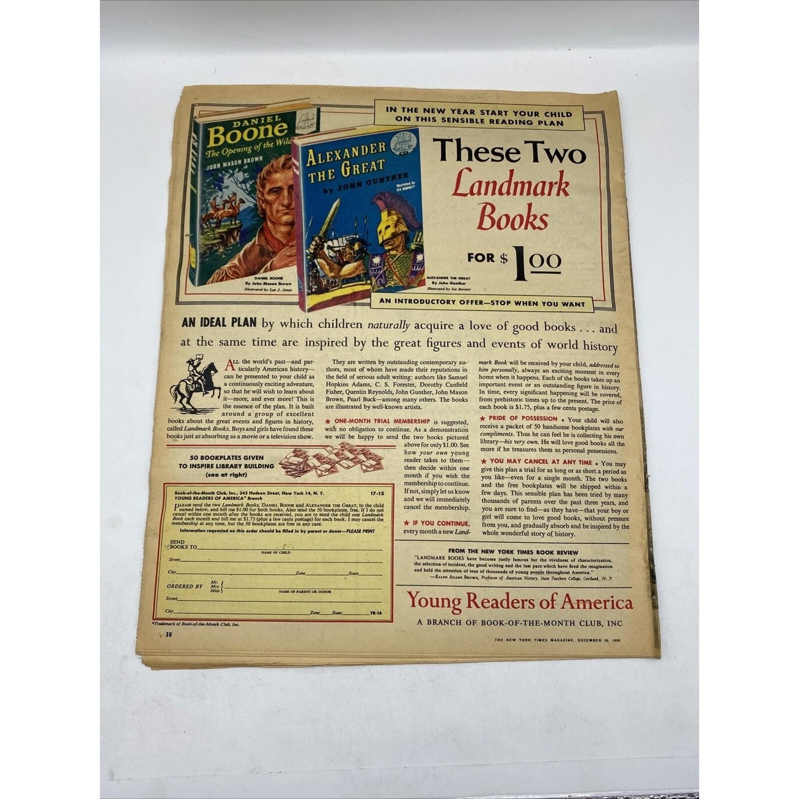 New York Times Magazine DEC 3, 1956 – Year Recap – Politics – Amazing Ads