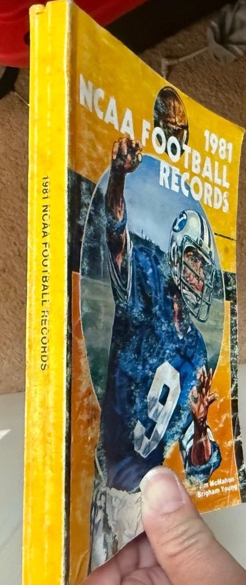 1981 NCAA Football Records Bk, a vtg collegiate publication; stats & highlights