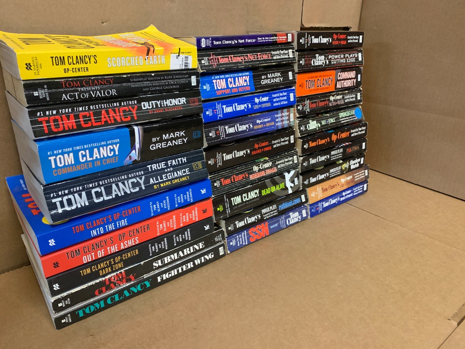 Lot of 10 TOM CLANCY JACK RYAN NET FORCE OP CENTER POWER PLAYS PAPERBACK *RANDOM