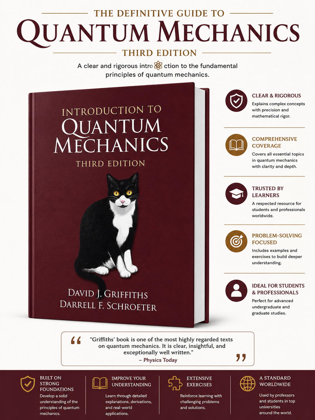 Introduction to Quantum Mechanics 3rd Edition Griffiths Hardbound Book