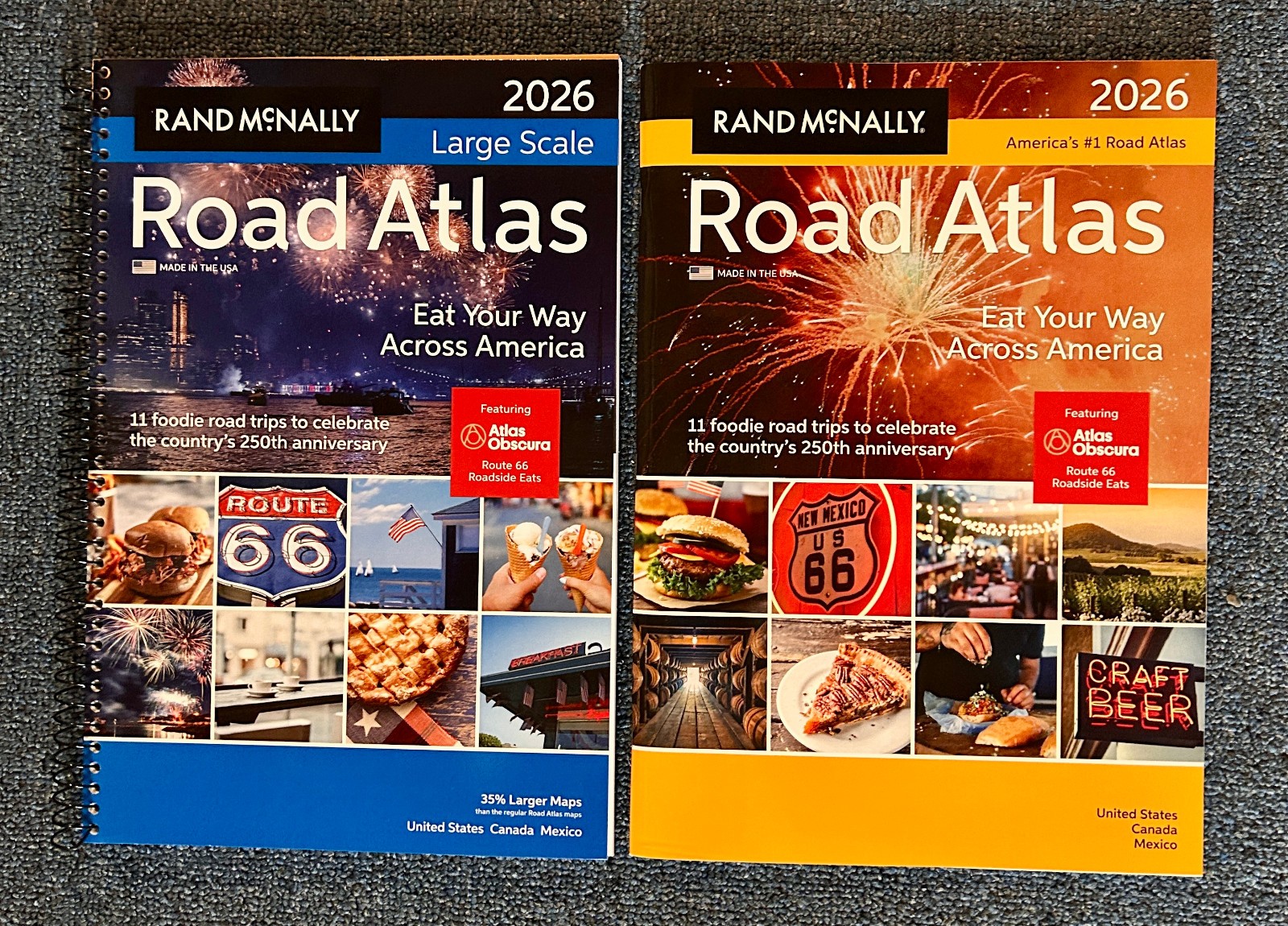 2026 Rand McNally Road Atlas Set of 2 Never Used Large Scale