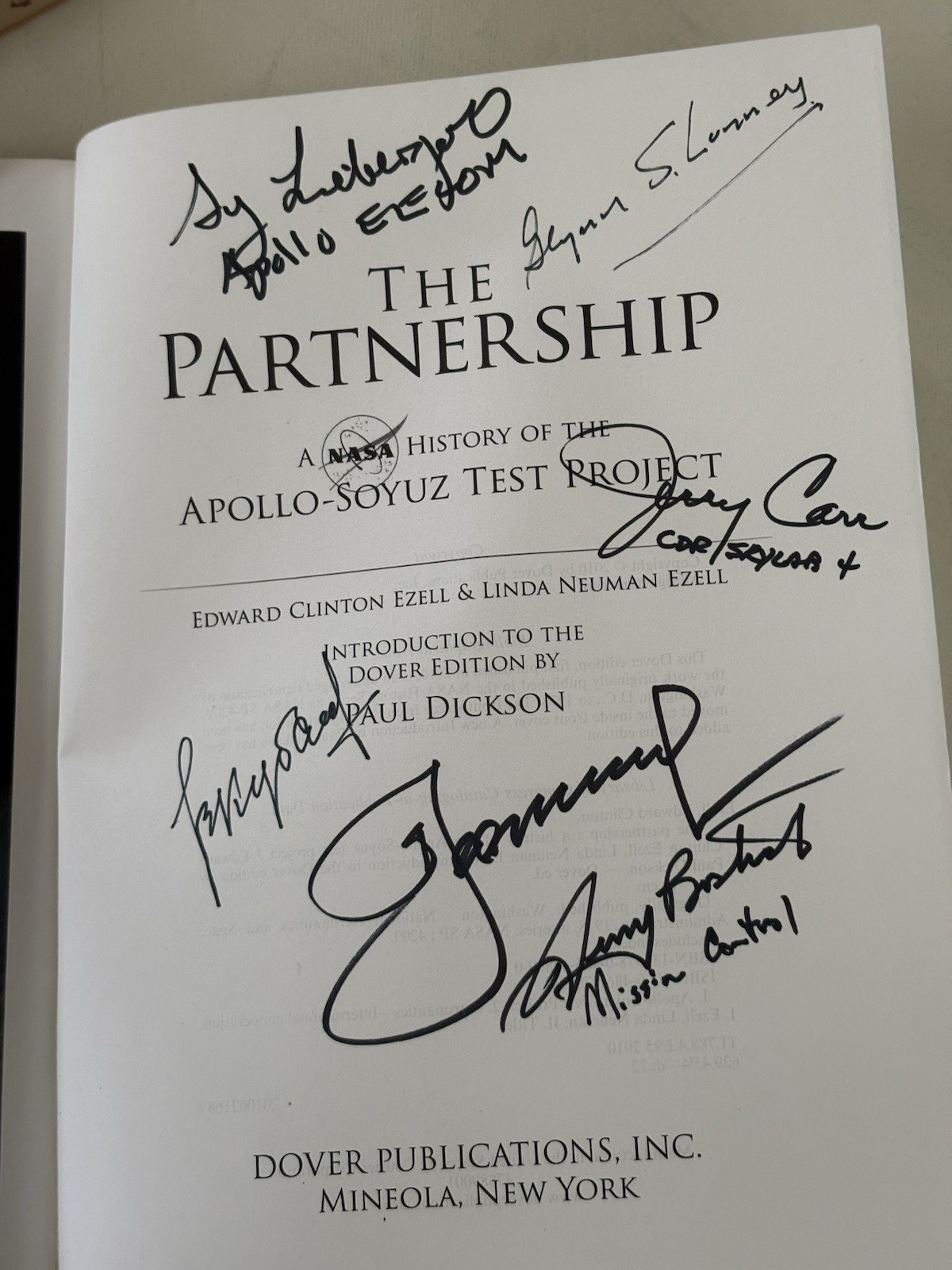 The Partnership : A NASA History of the Apollo-Soyuz Test Project (SIGNED X 6)