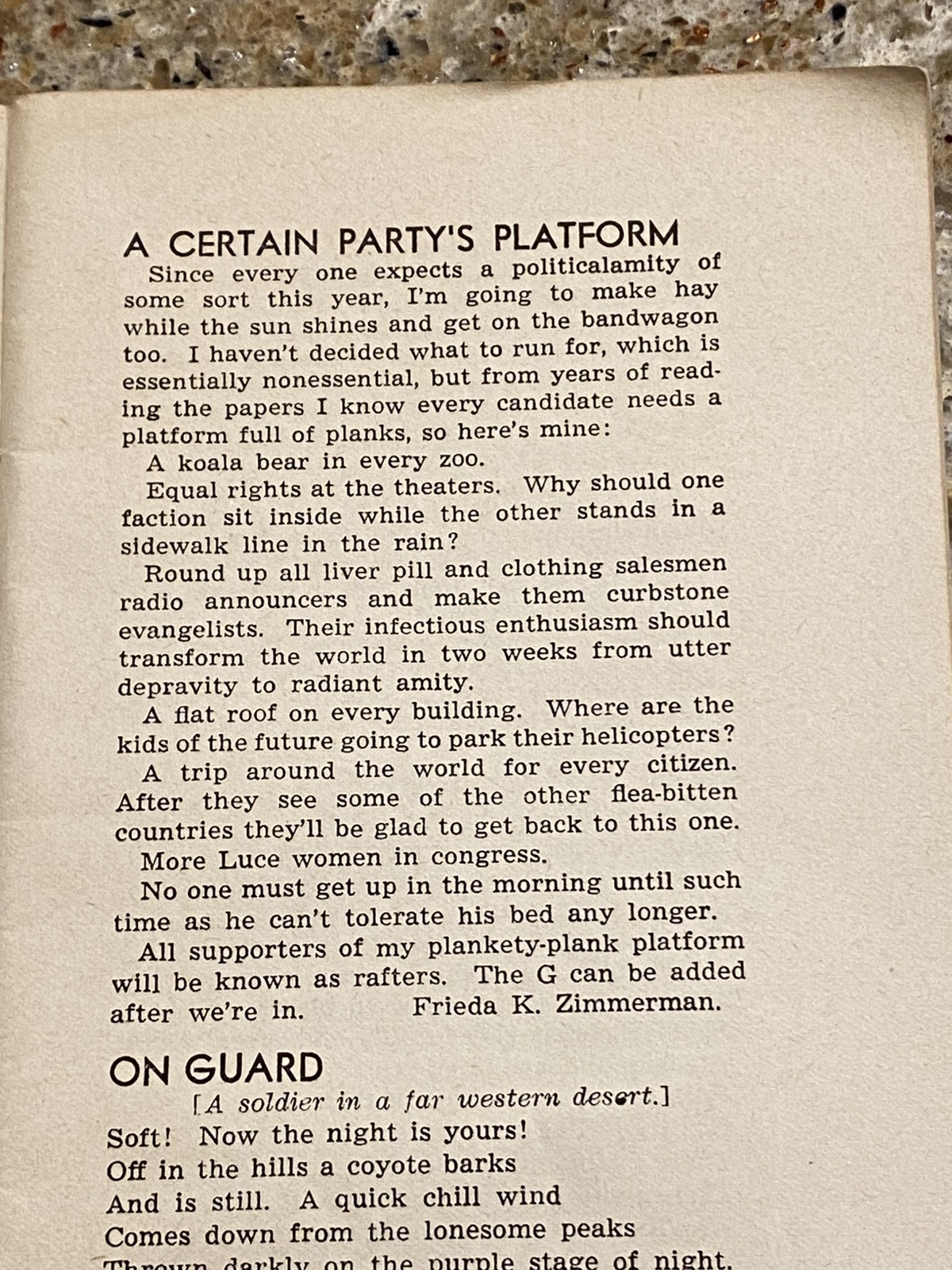 Vintage WWII Era CHICAGO TRIBUNE 1943 1944 LINE BOOK Quotes Wit Poetry Ephemera