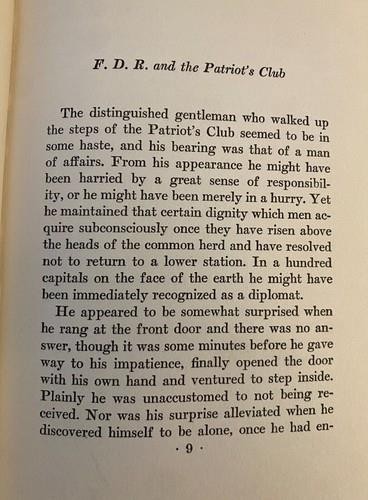 F. D. R. AND THE PATRIOT’S CLUB by John De Meyer 1940 Halter T-106