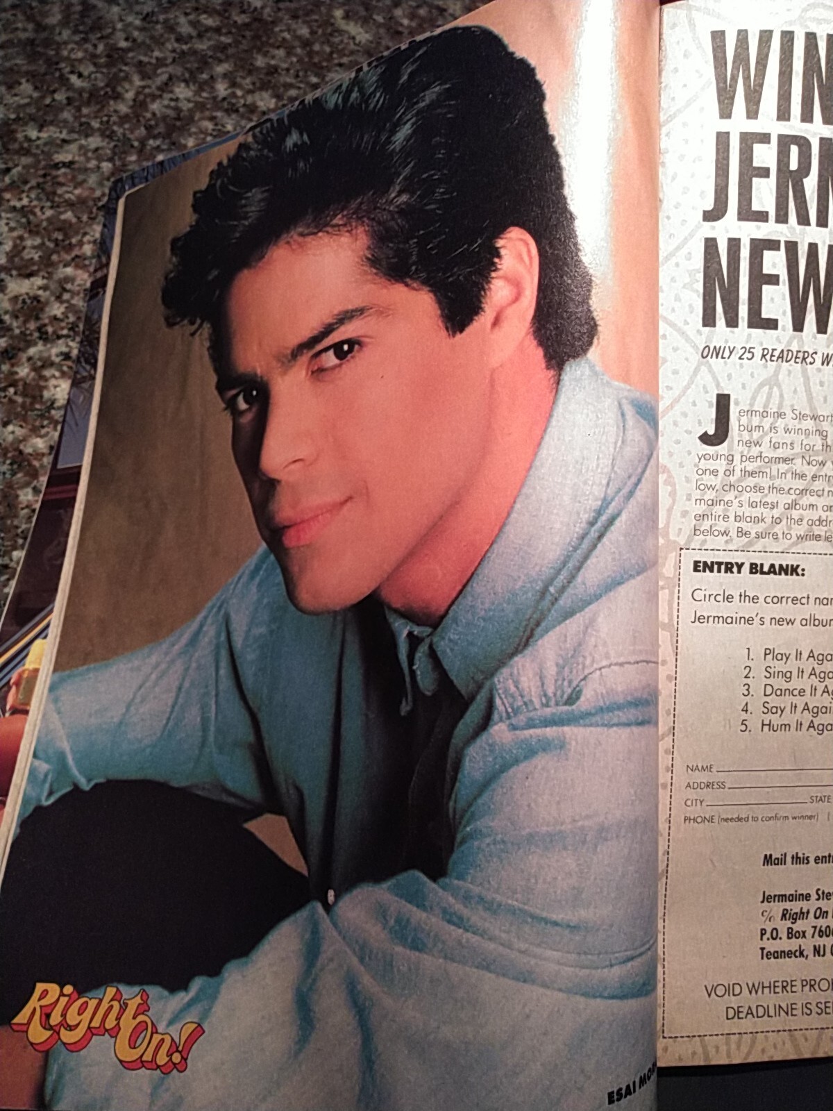RIGHT ON ! MAGAZINE SEPT 1988 DJ JAZZY JEFF AND THE FRESH PRINCE SALT N PEPA
